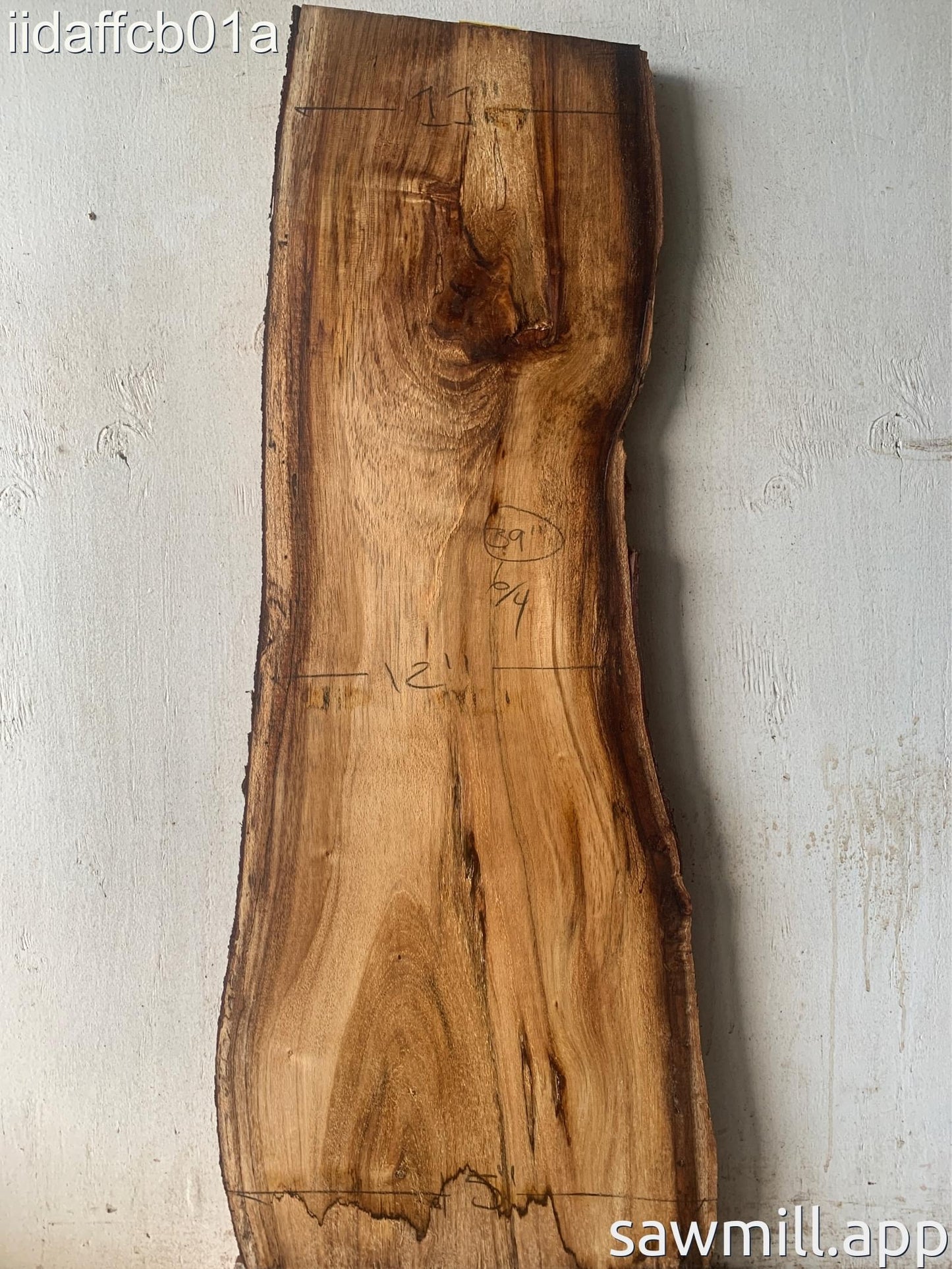 1.5" x 15" x 39" Koa