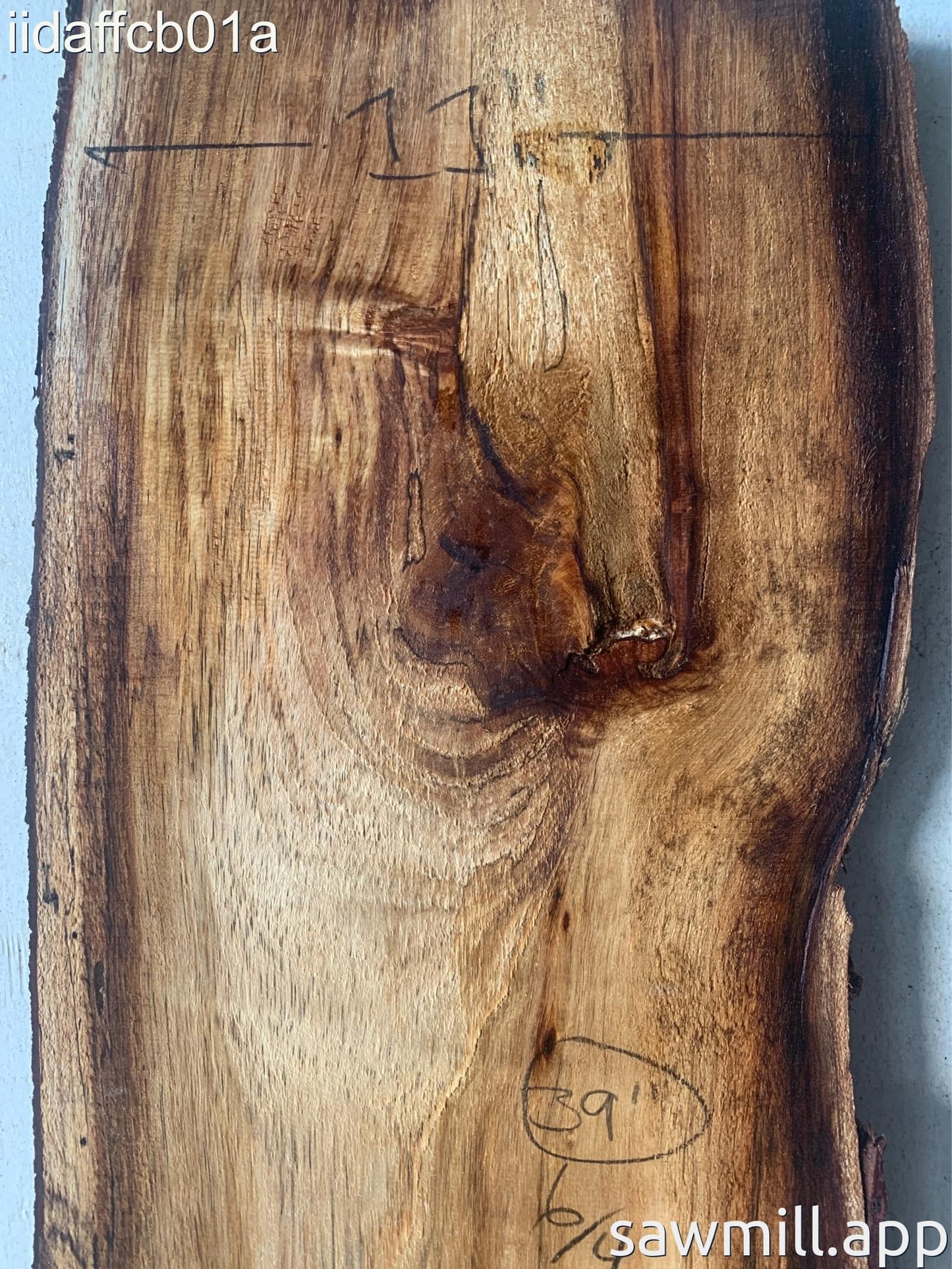 1.5" x 15" x 39" Koa