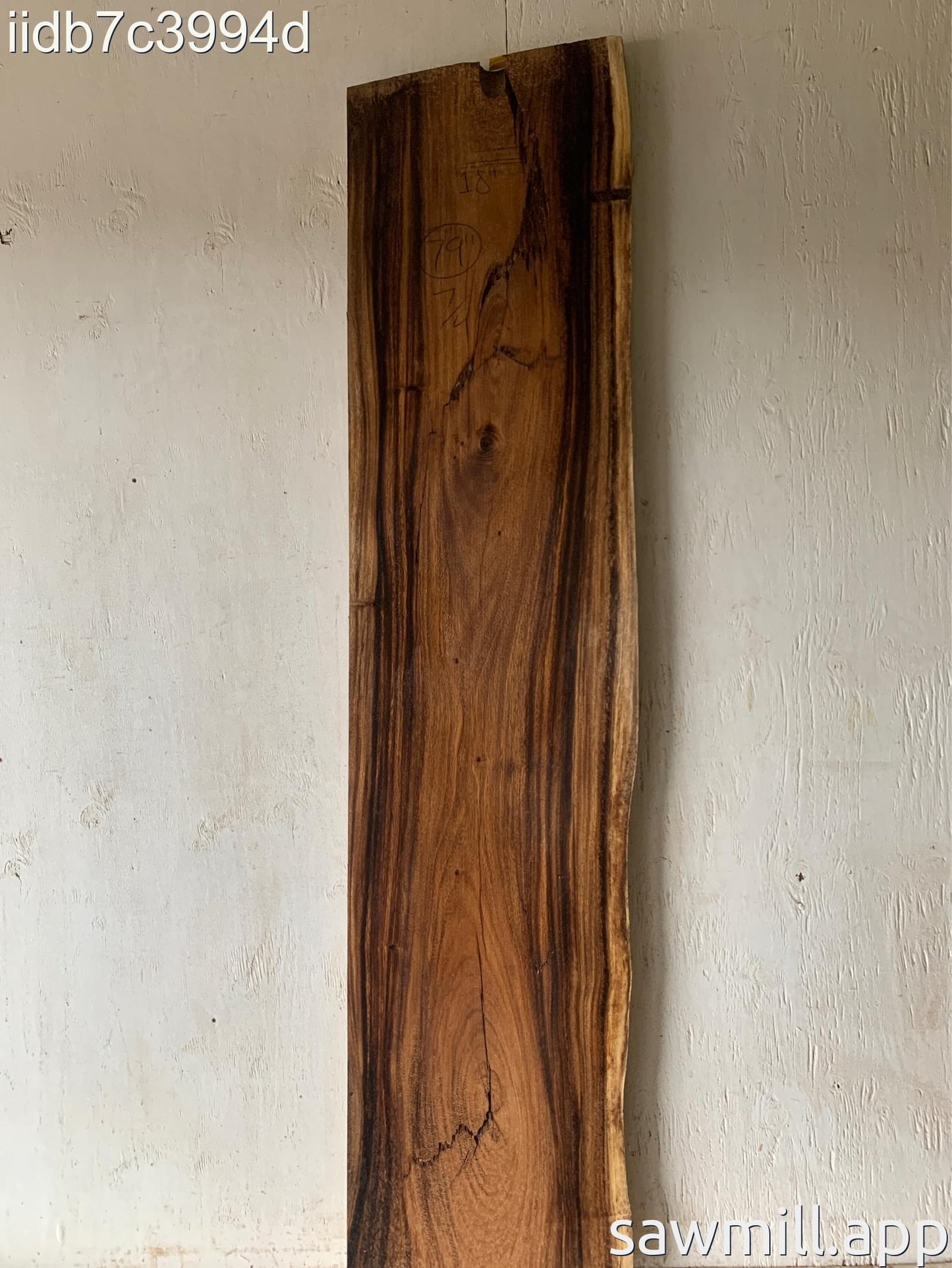 1.75" x 18" x 79" Monkeypod