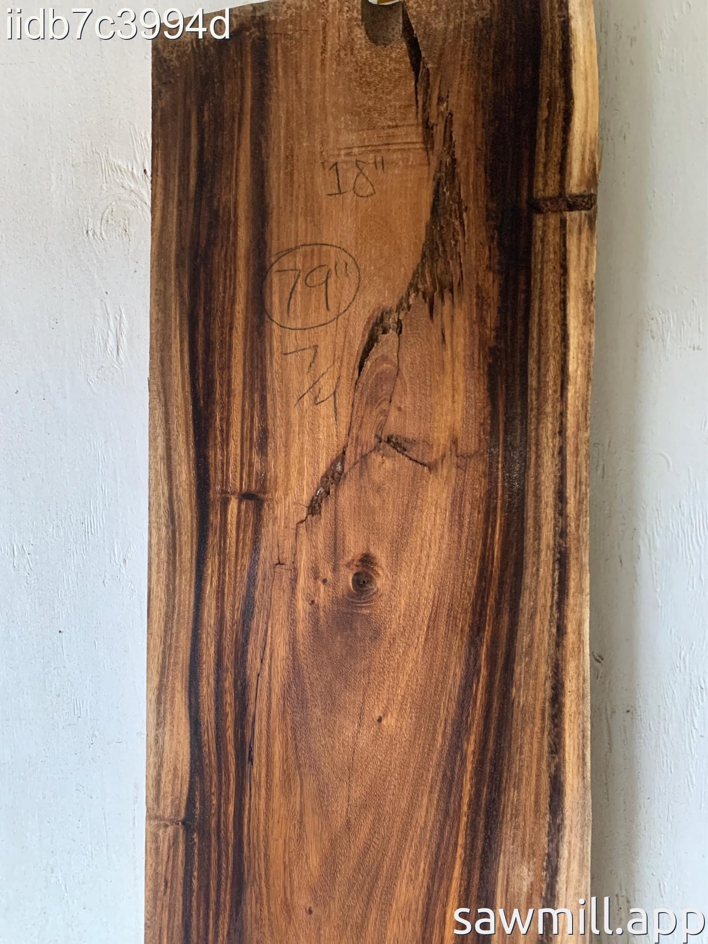 1.75" x 18" x 79" Monkeypod