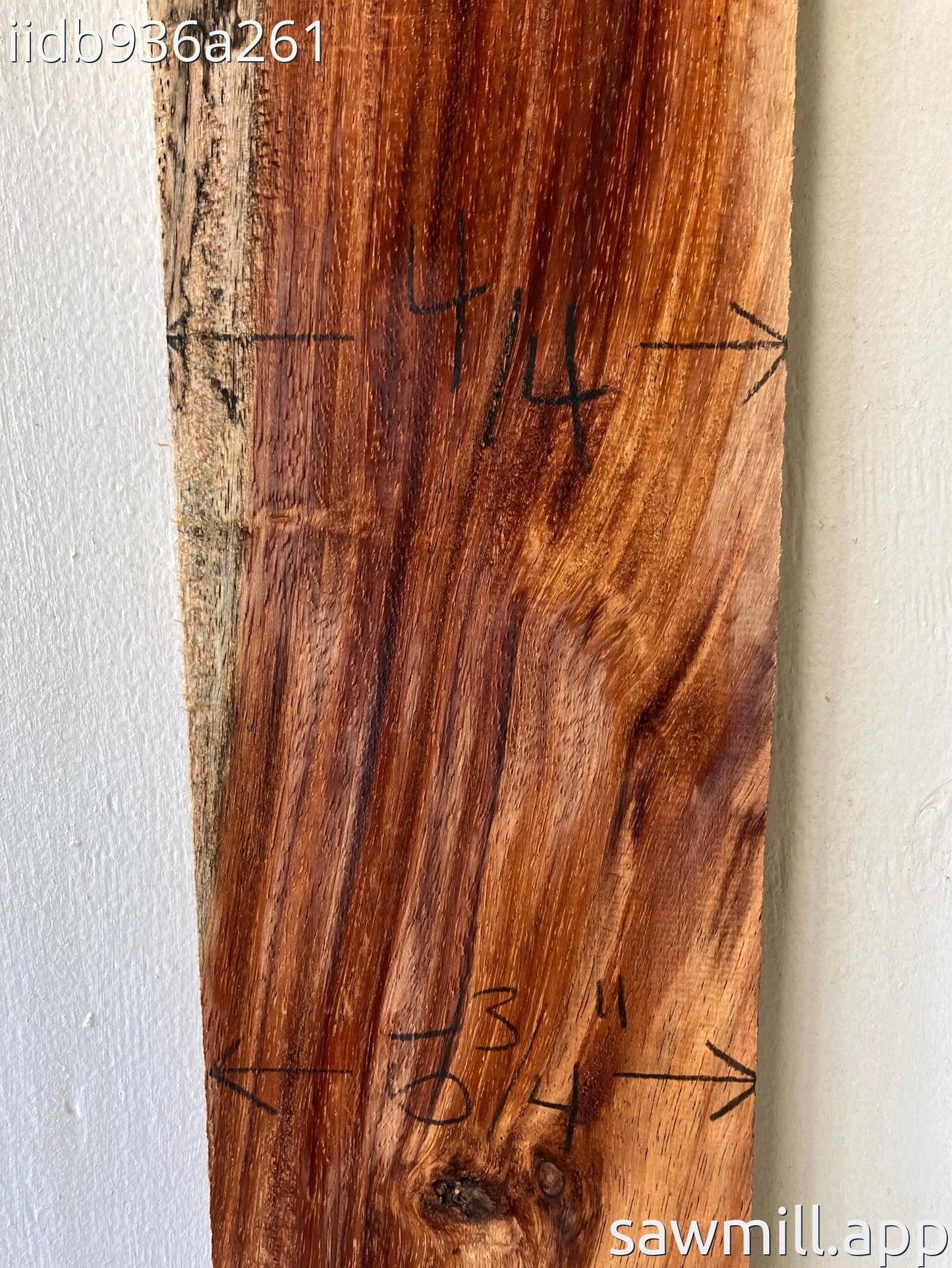 1" x 6" x 45" Chocolate Albizia