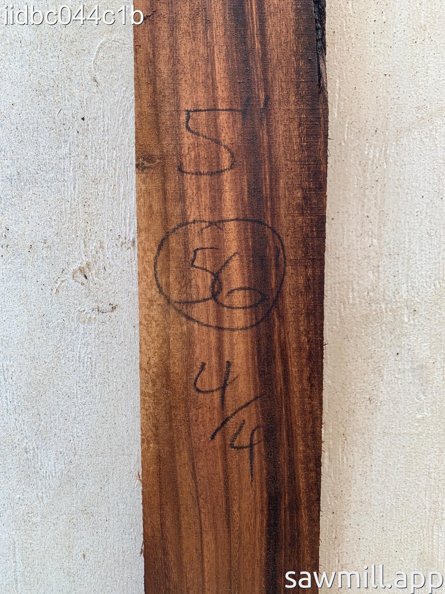 1" x 5" x 56" Monkeypod