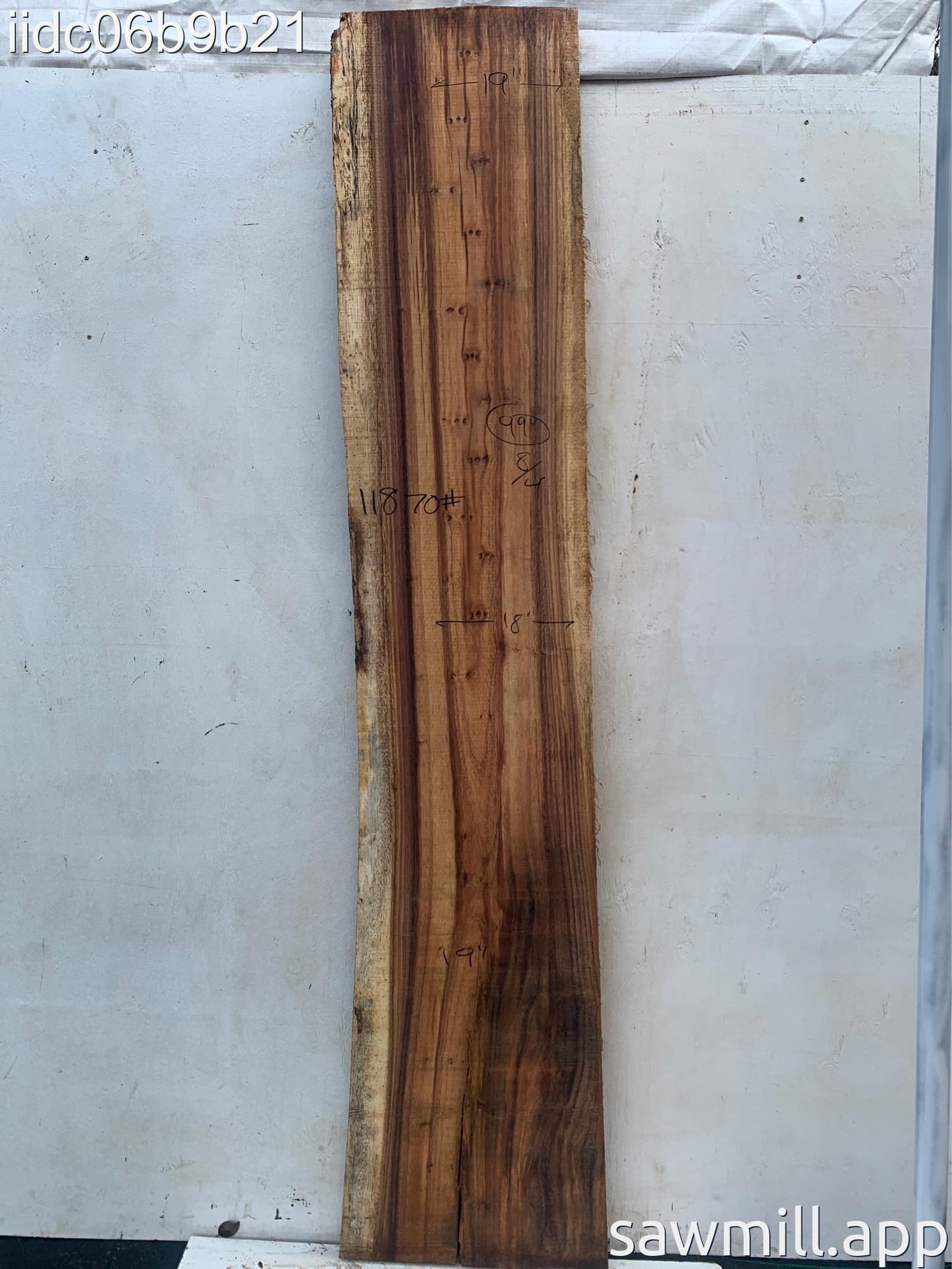 2" x 20" x 99" Chocolate Albizia