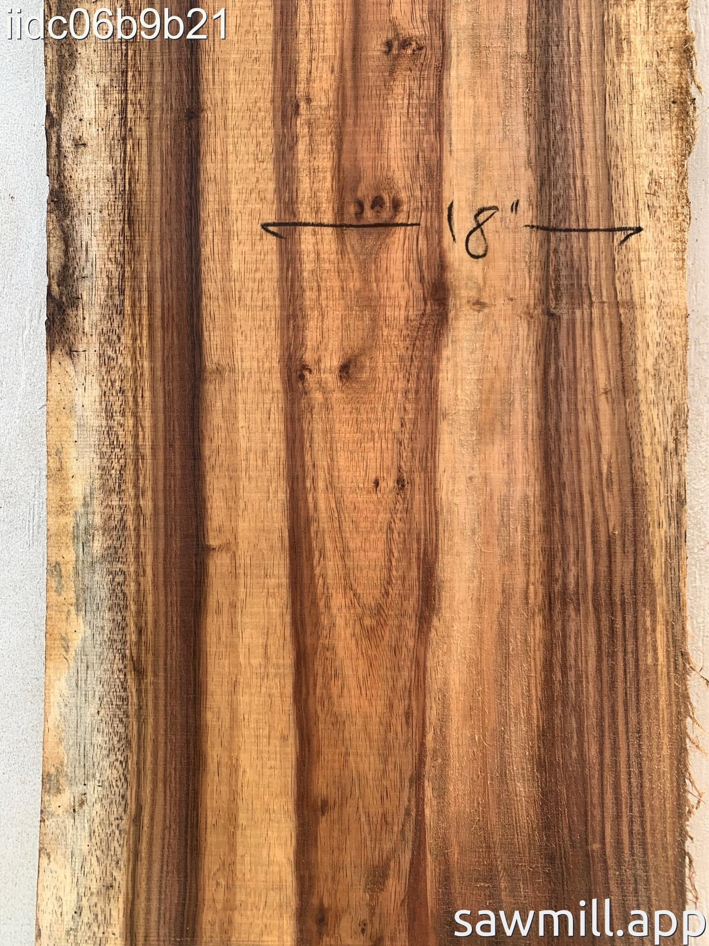 2" x 20" x 99" Chocolate Albizia