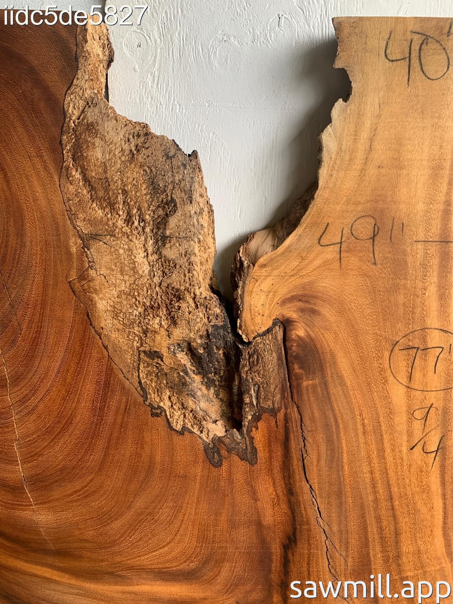 2.25" x 52" x 77" Monkeypod