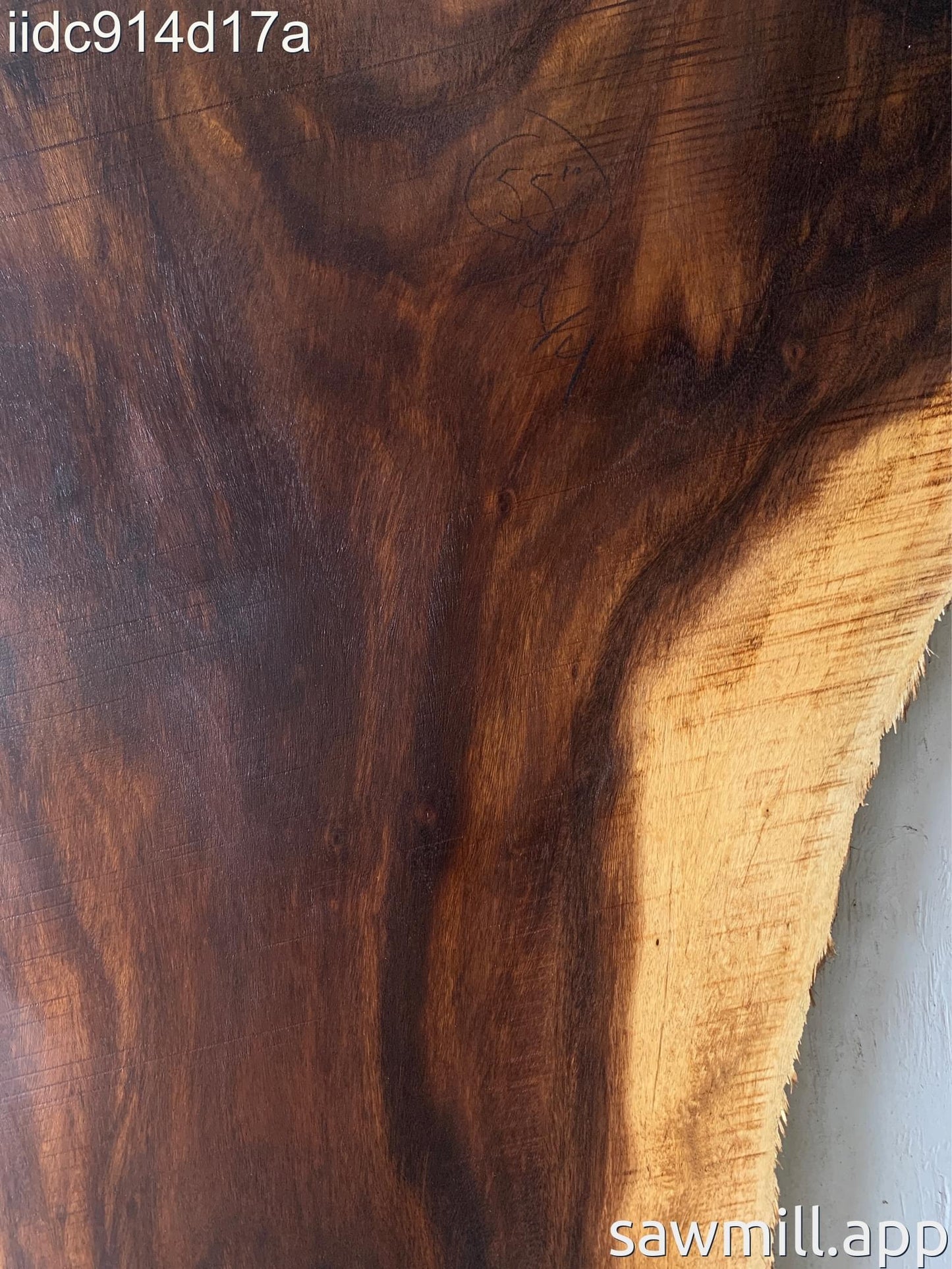 2.25" x 55" x 55" Monkeypod