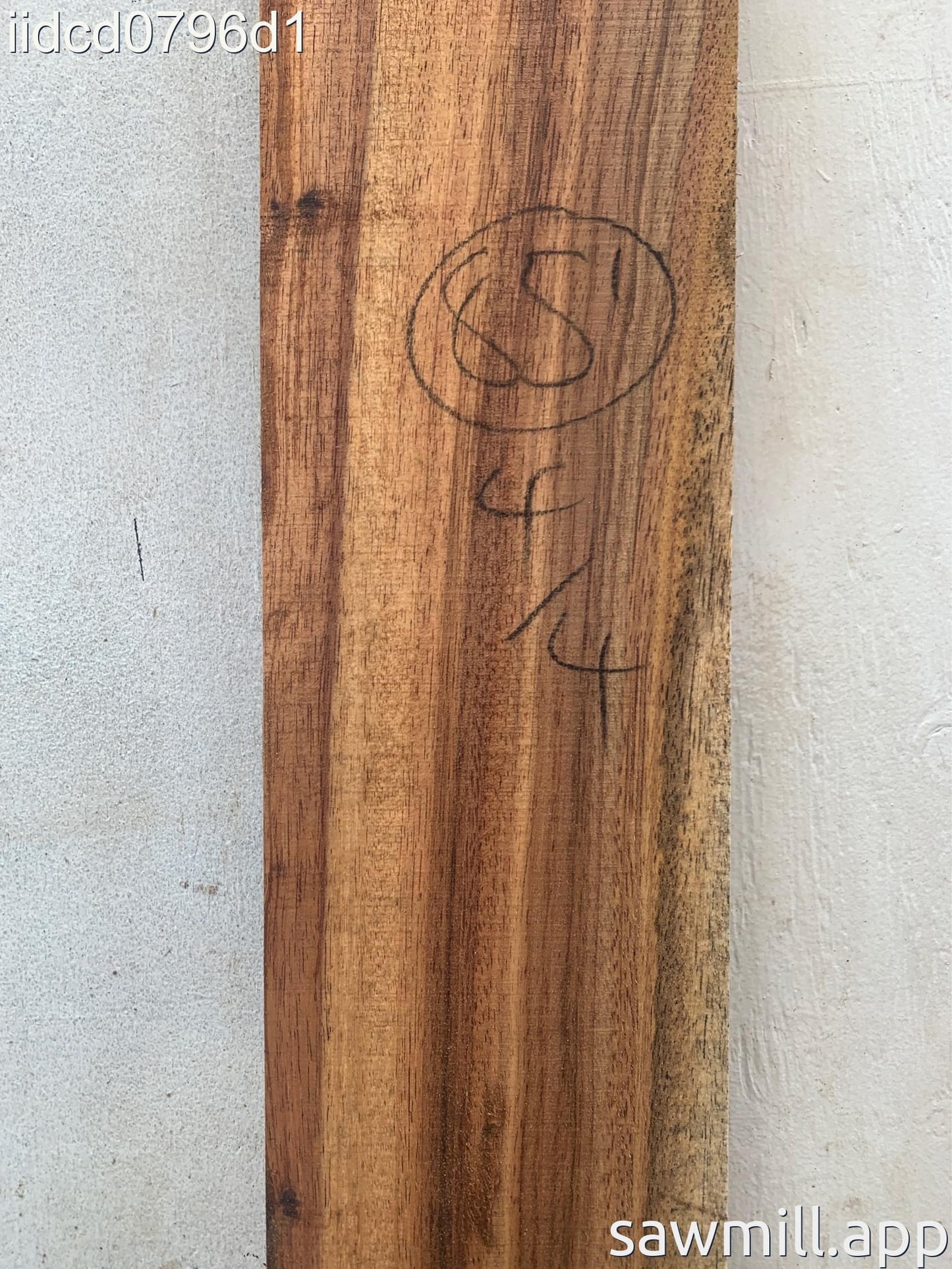 1" x 7" x 85" Chocolate Albizia