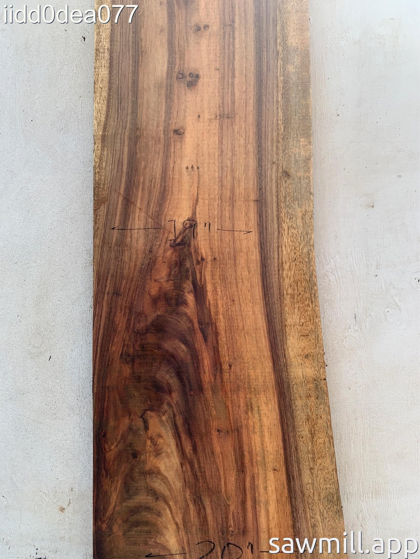 2" x 20" x 99" Chocolate Albizia