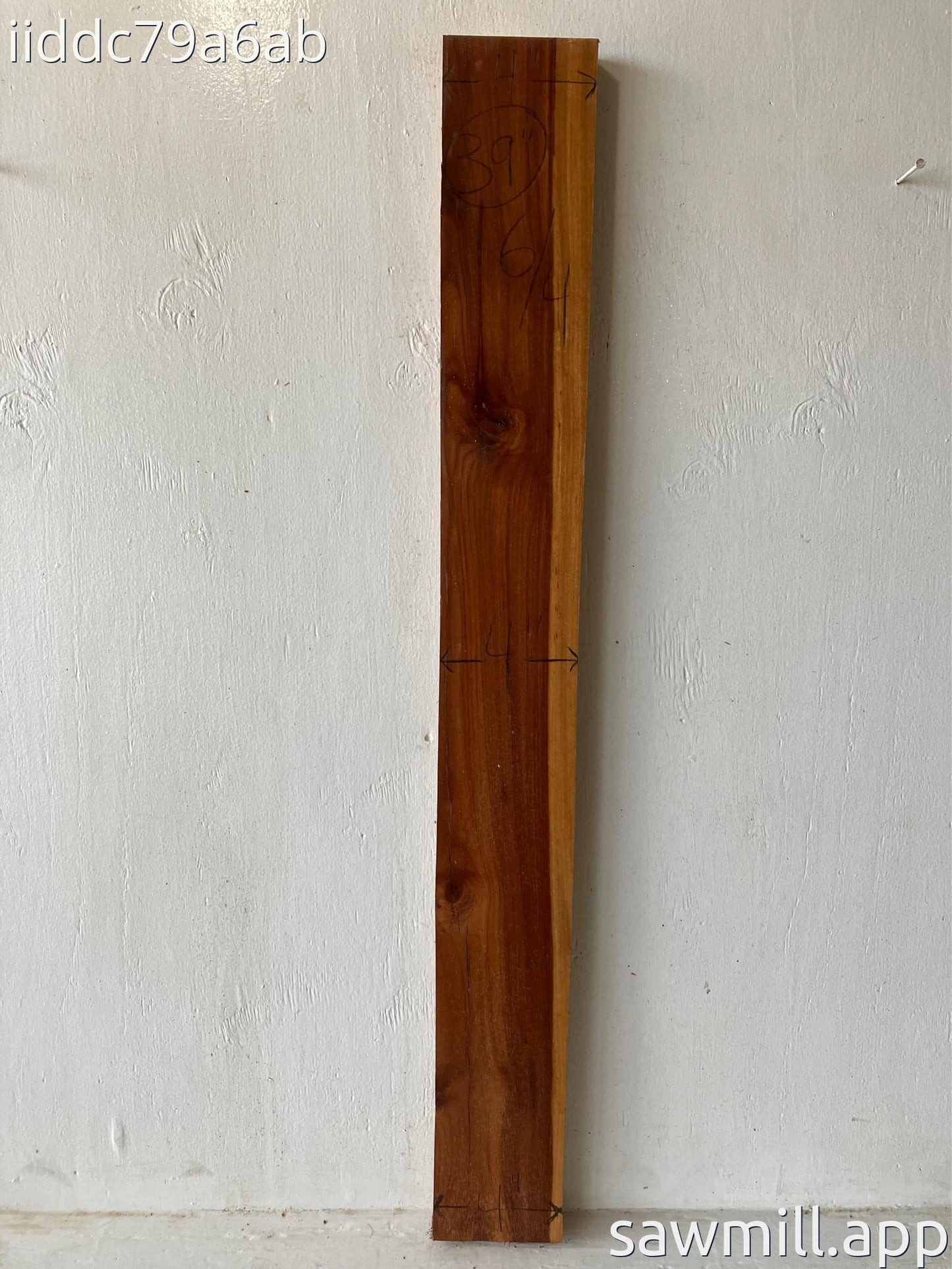 1.5" x 4" x 39" Ironbark Eucalyptus