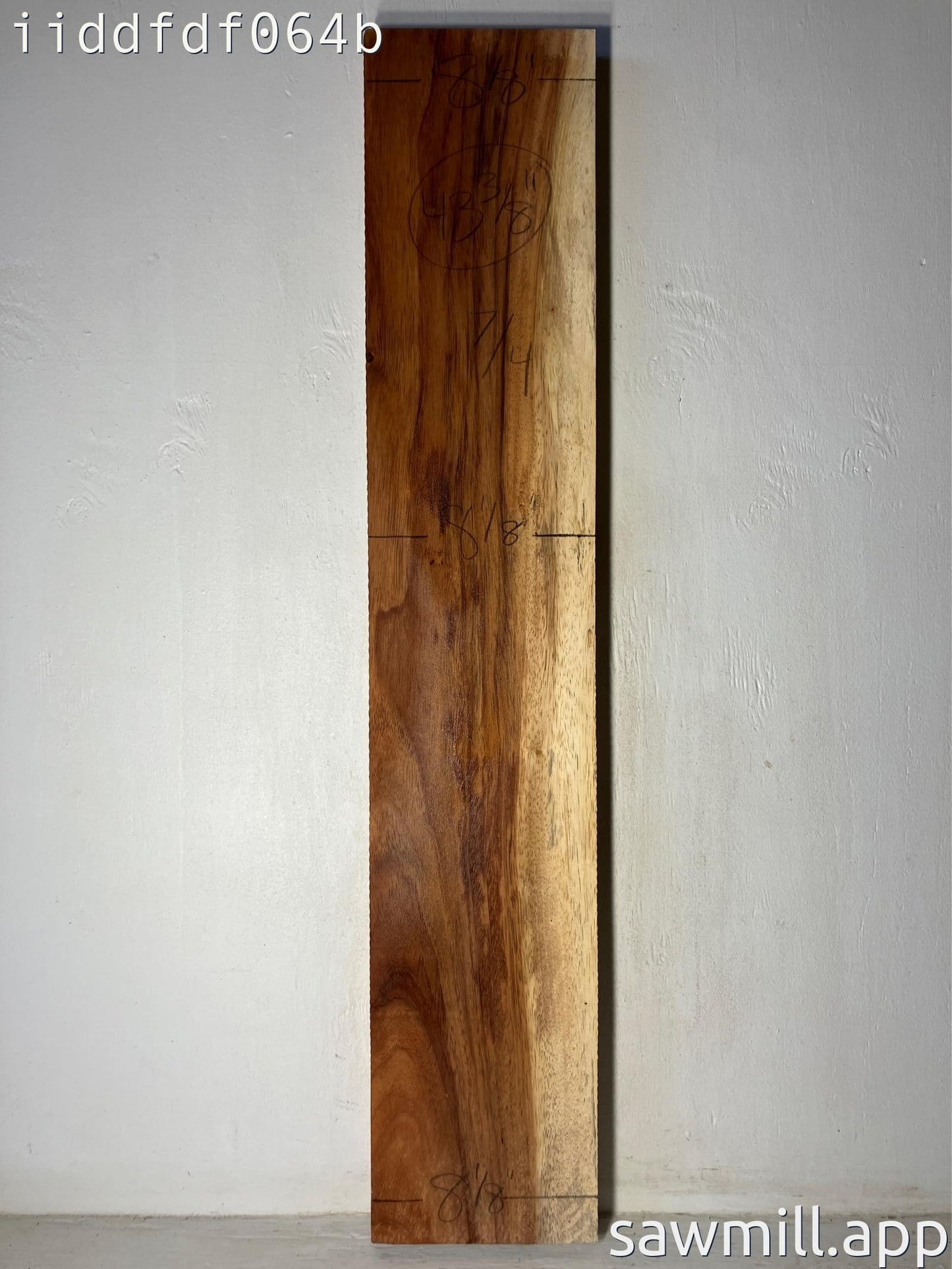 1.75" x 8" x 43" Chocolate Albizia