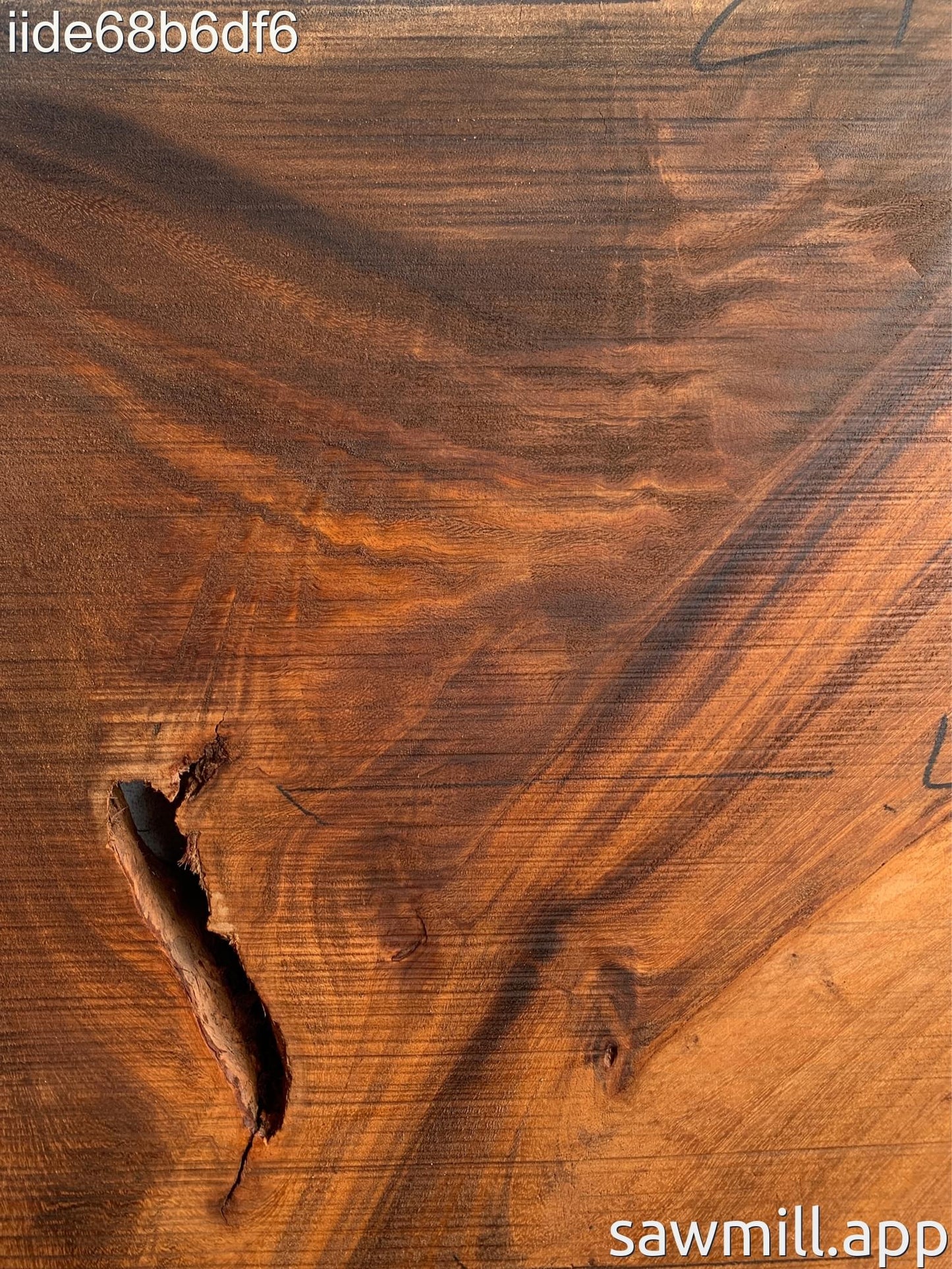 2.25" x 42" x 72" Monkeypod