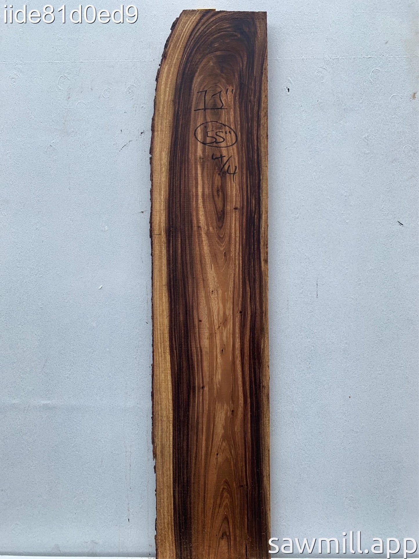 1" x 11" x 55" Monkeypod