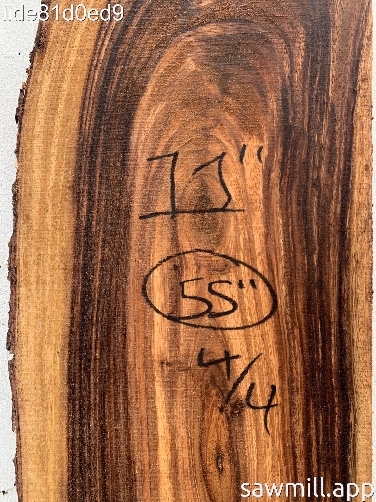 1" x 11" x 55" Monkeypod