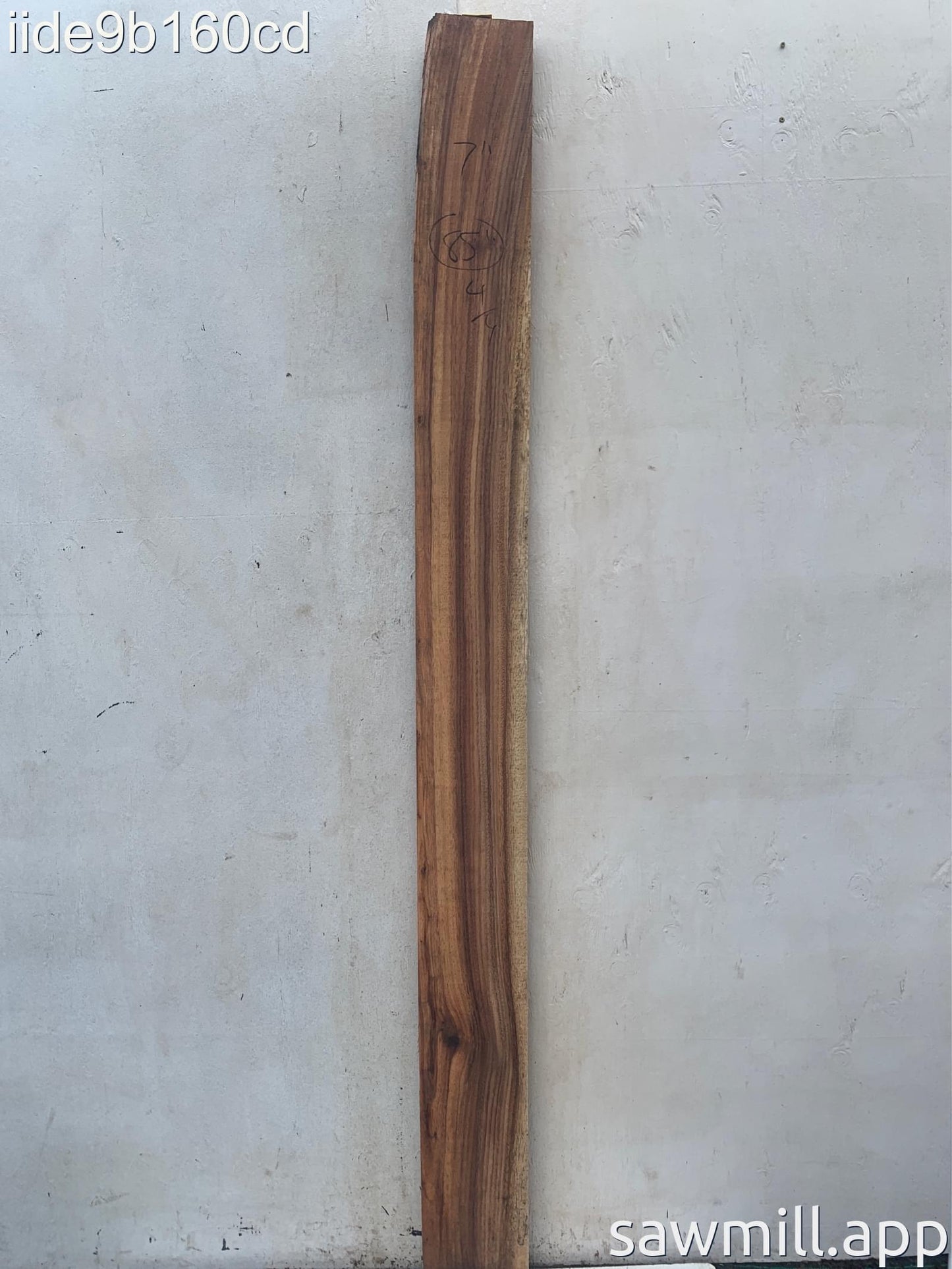 1" x 7" x 85" Chocolate Albizia