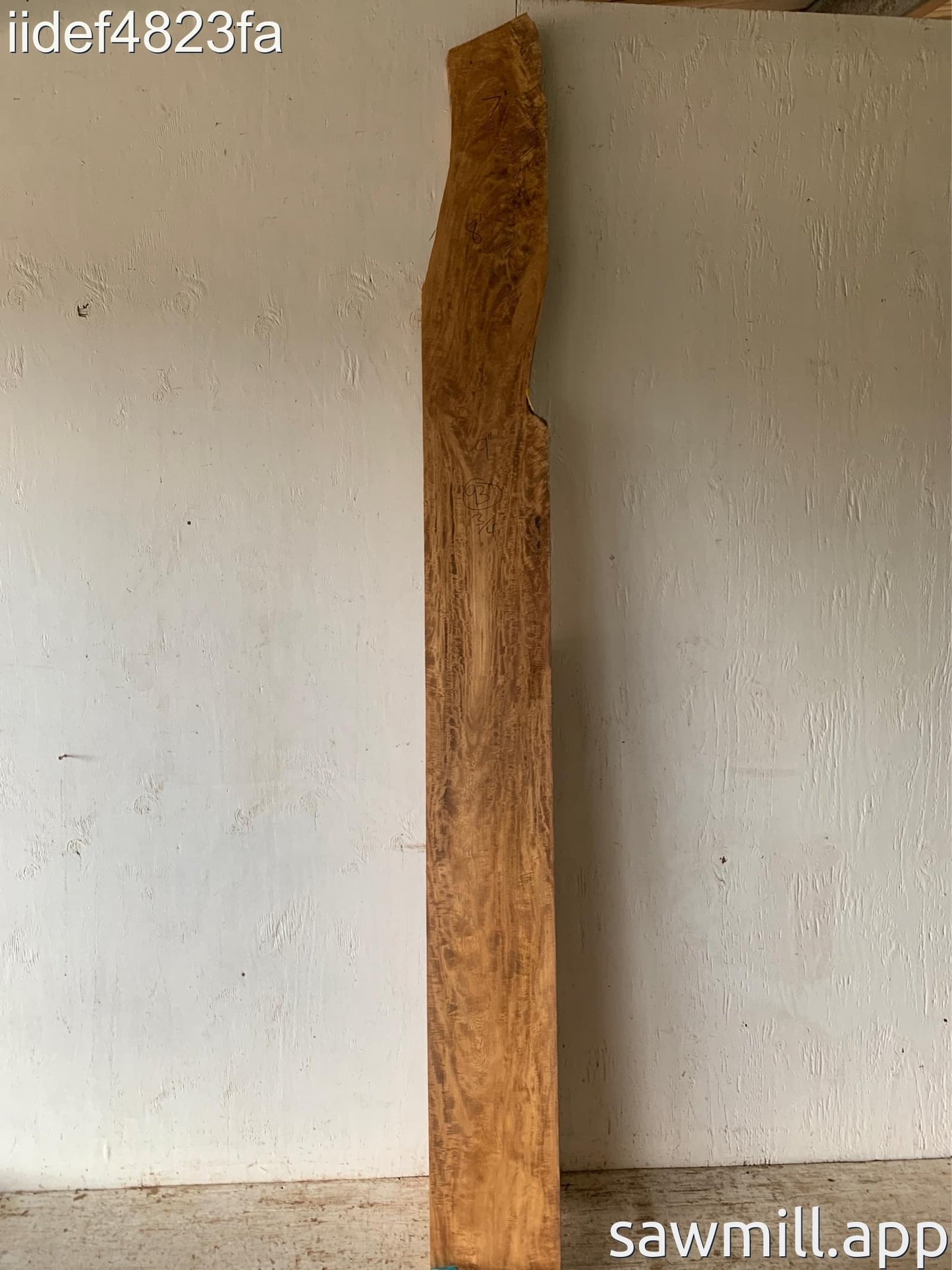 0.75" x 9" x 93" Fiddle Wood