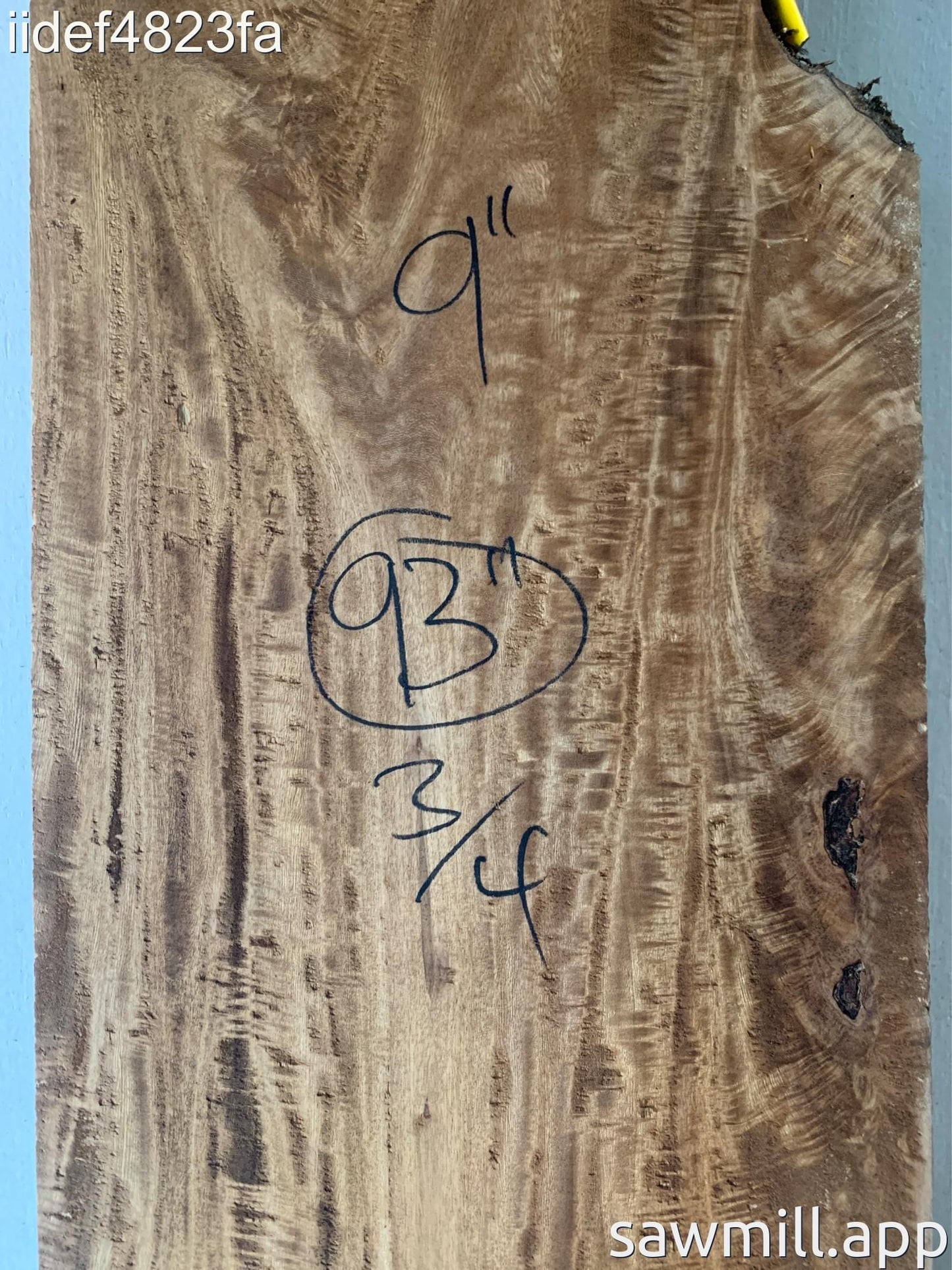 0.75" x 9" x 93" Fiddle Wood