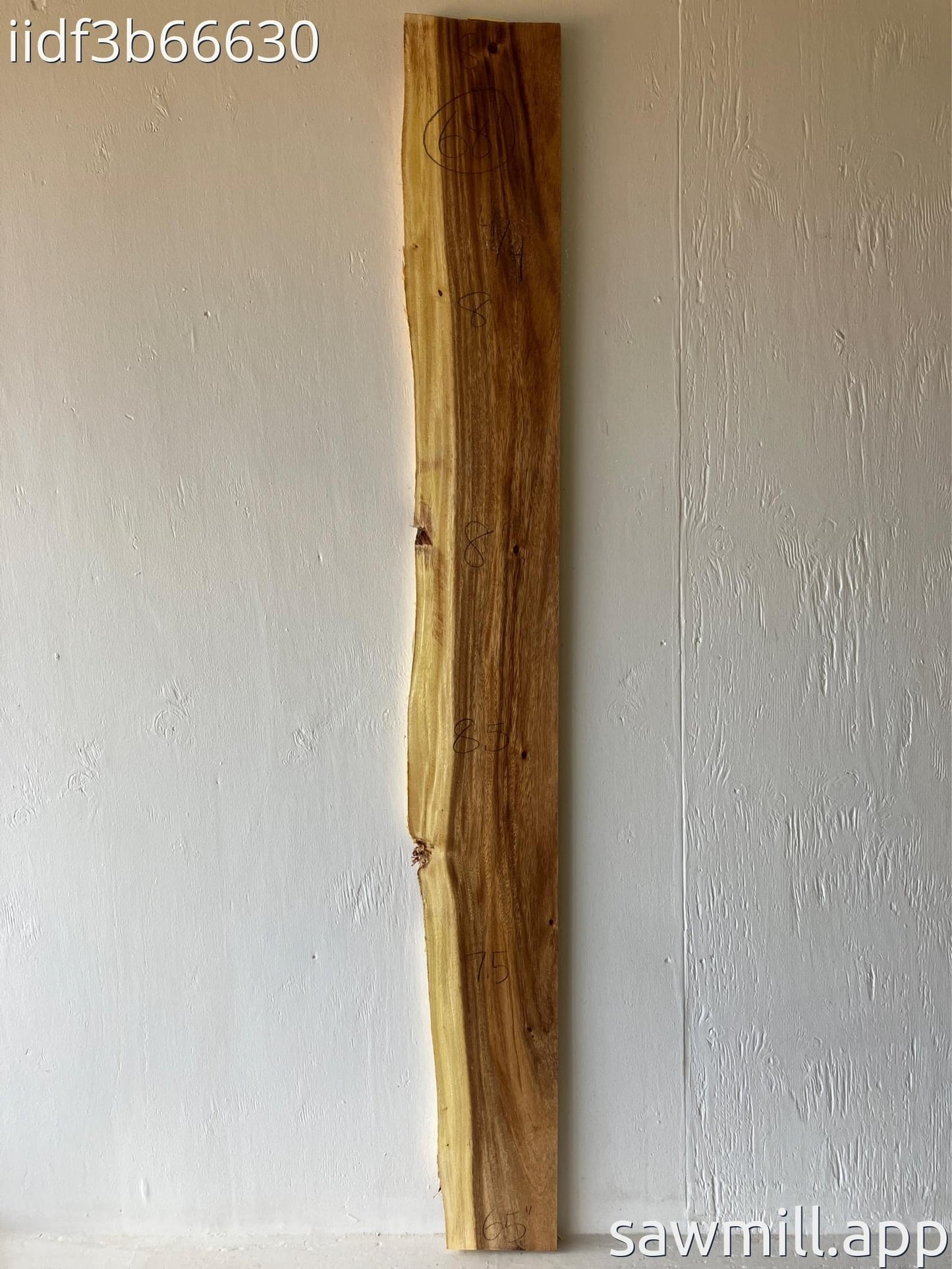 1" x 8" x 68" Monkeypod