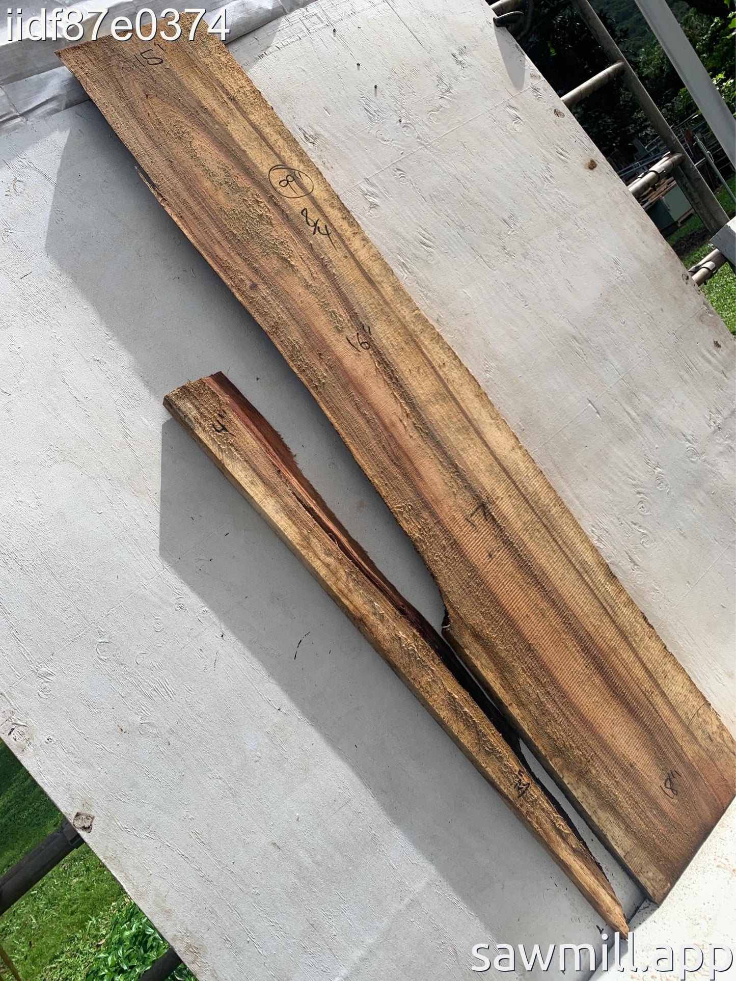2" x 19" x 99" Chocolate Albizia