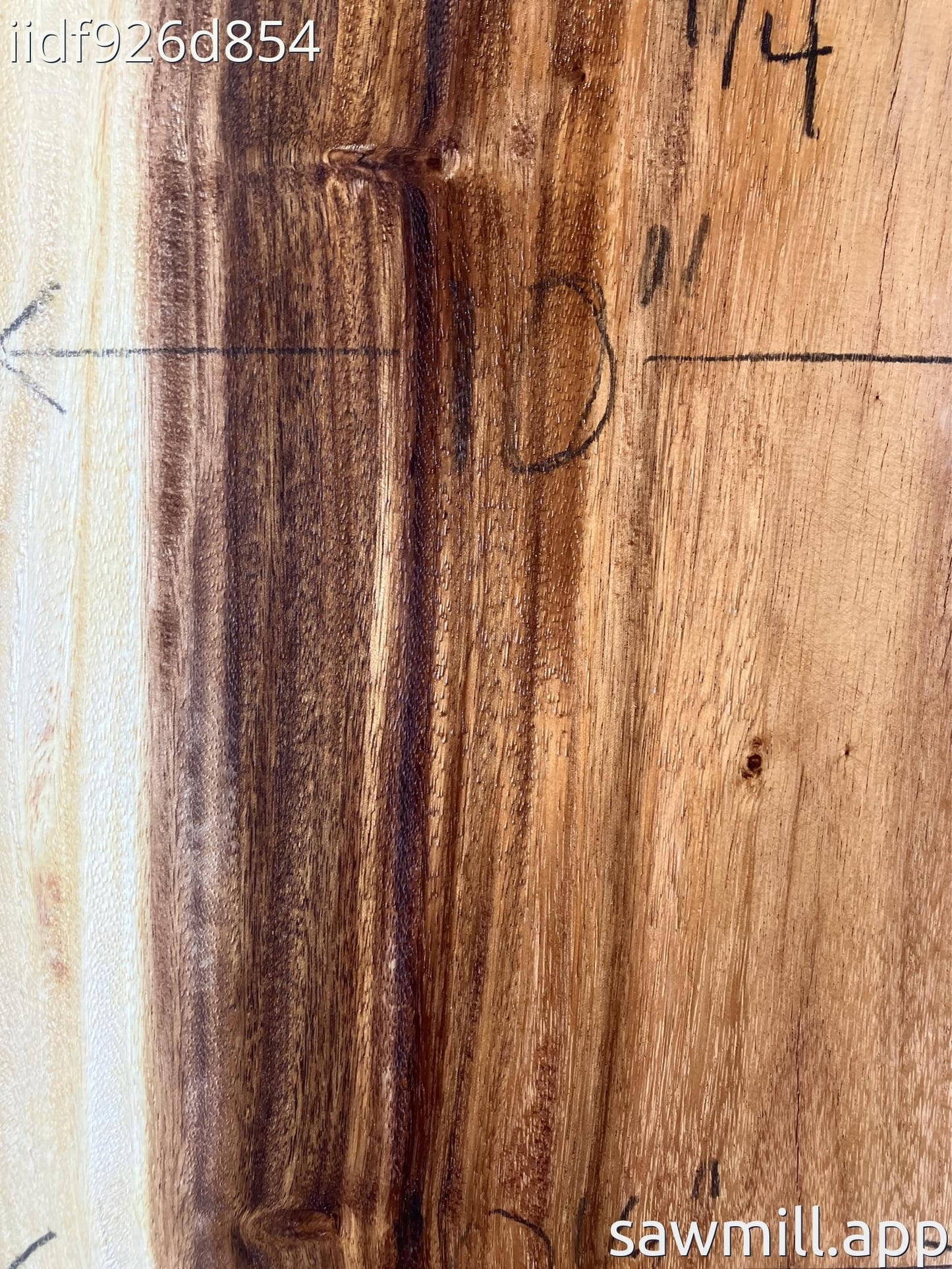 1" x 10" x 49" Monkeypod