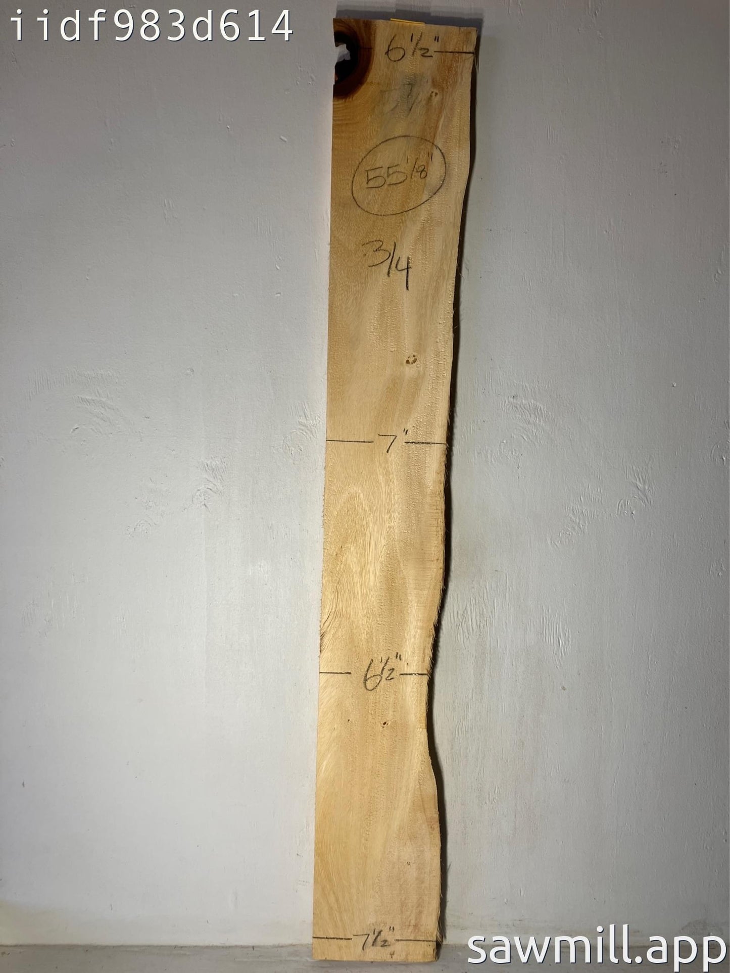 0.75" x 7" x 55" Monkeypod