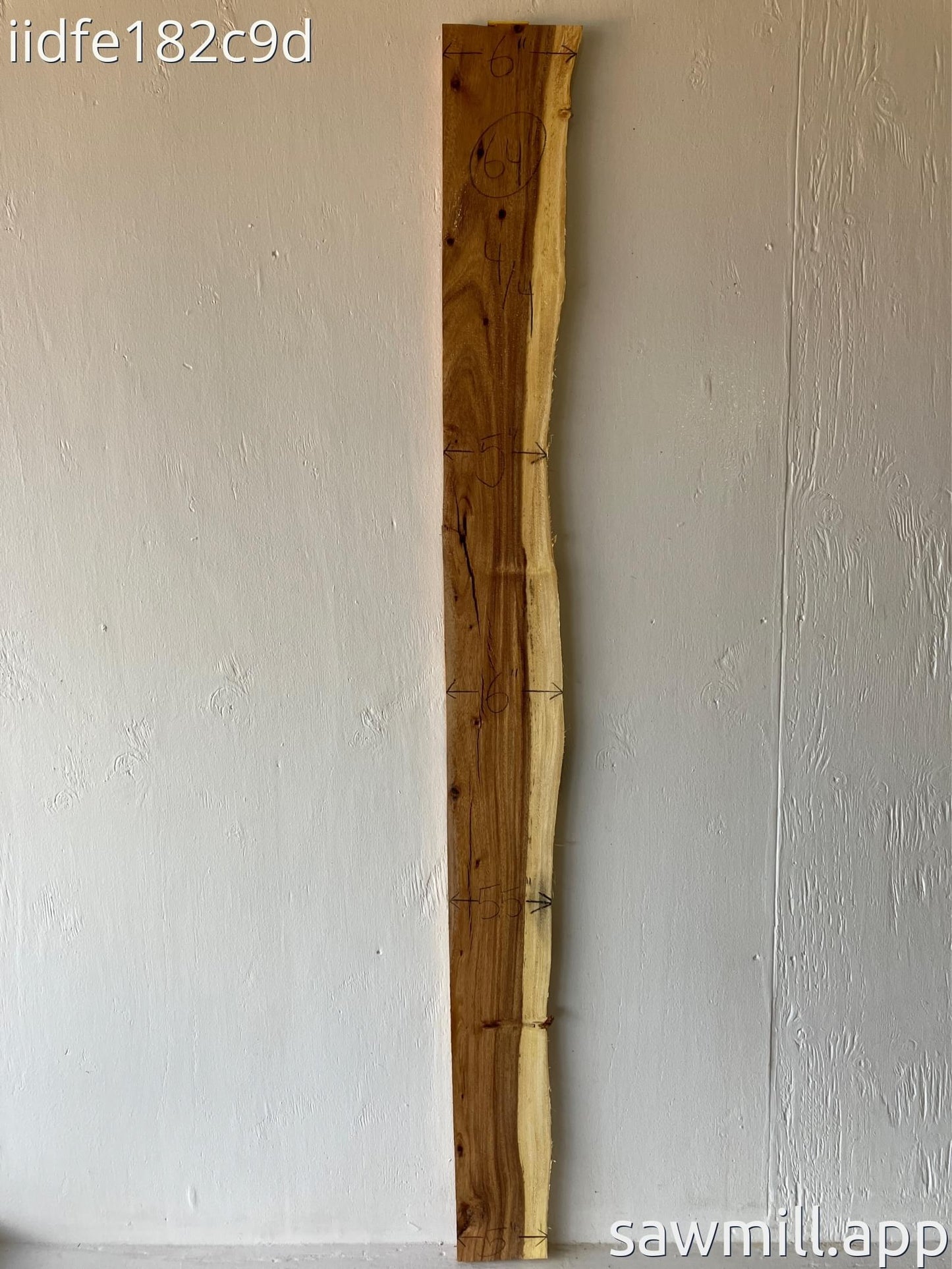 1" x 6" x 64" Monkeypod