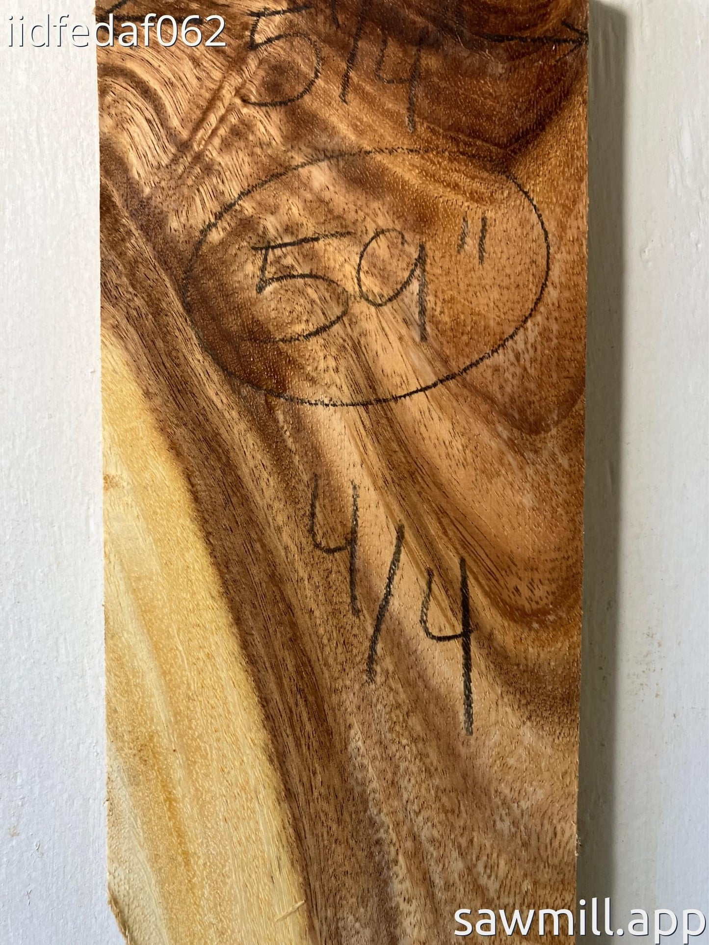 1" x 5" x 59" Monkeypod