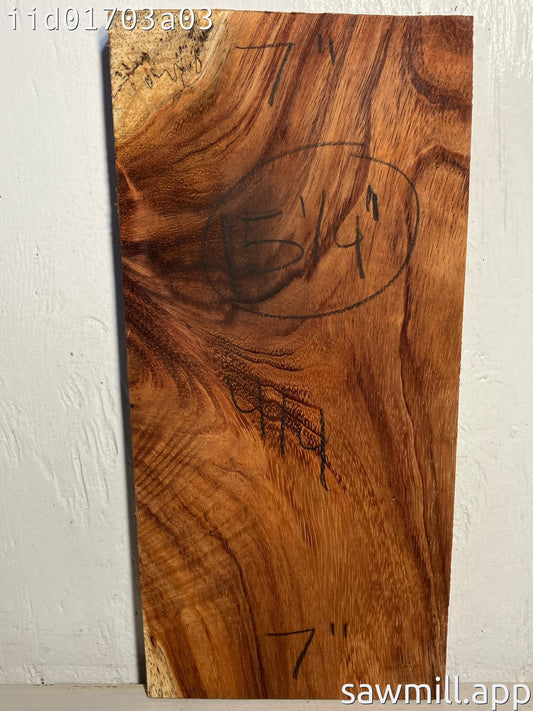 1" x 7" x 15" Chocolate Albizia