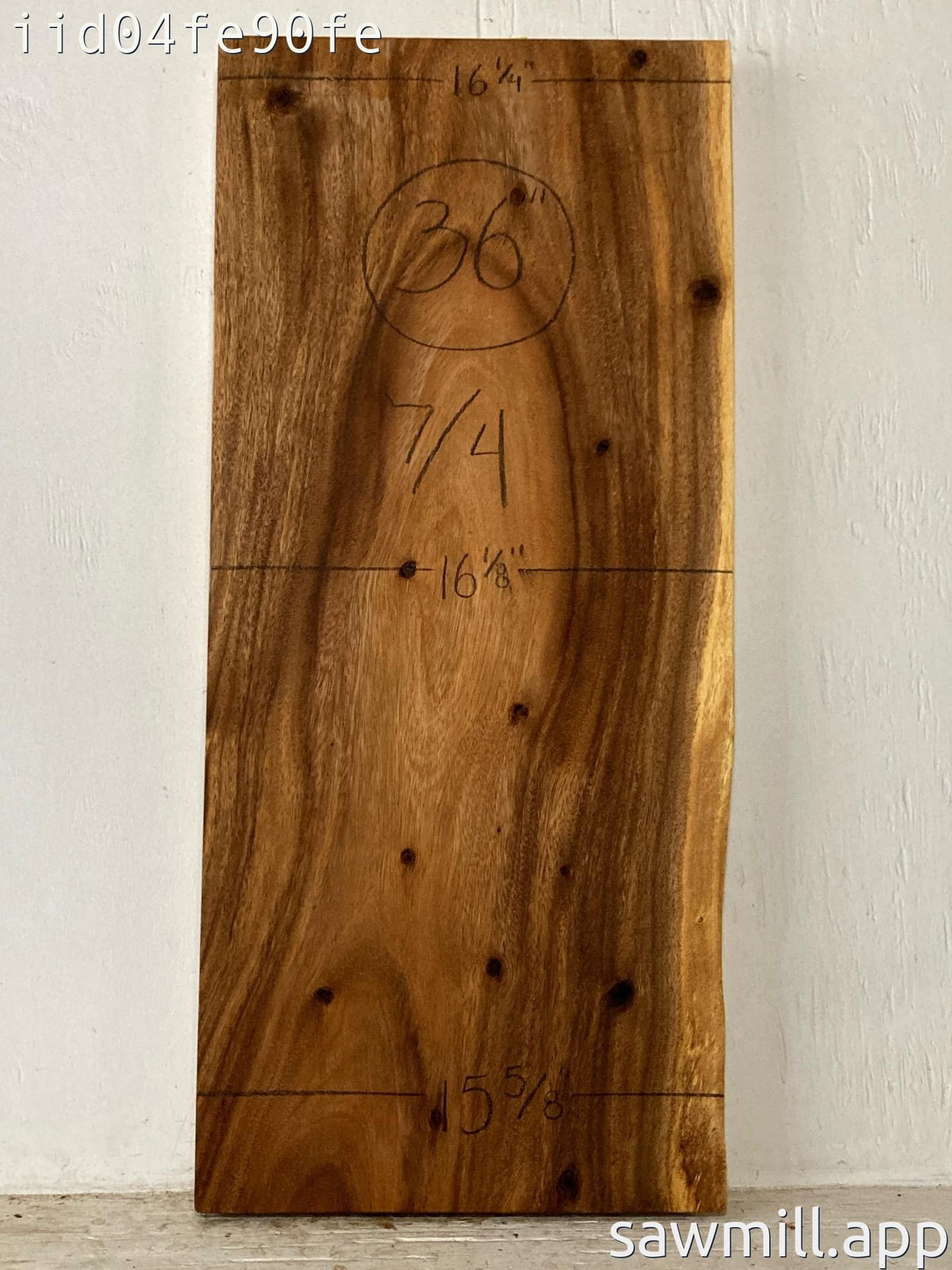 1.75" x 16" x 36" Monkeypod