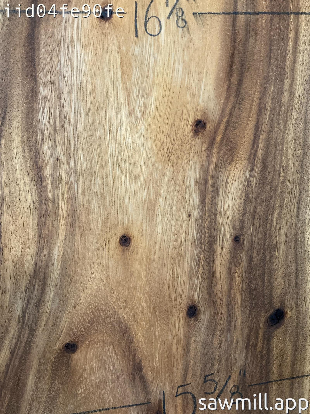 1.75" x 16" x 36" Monkeypod