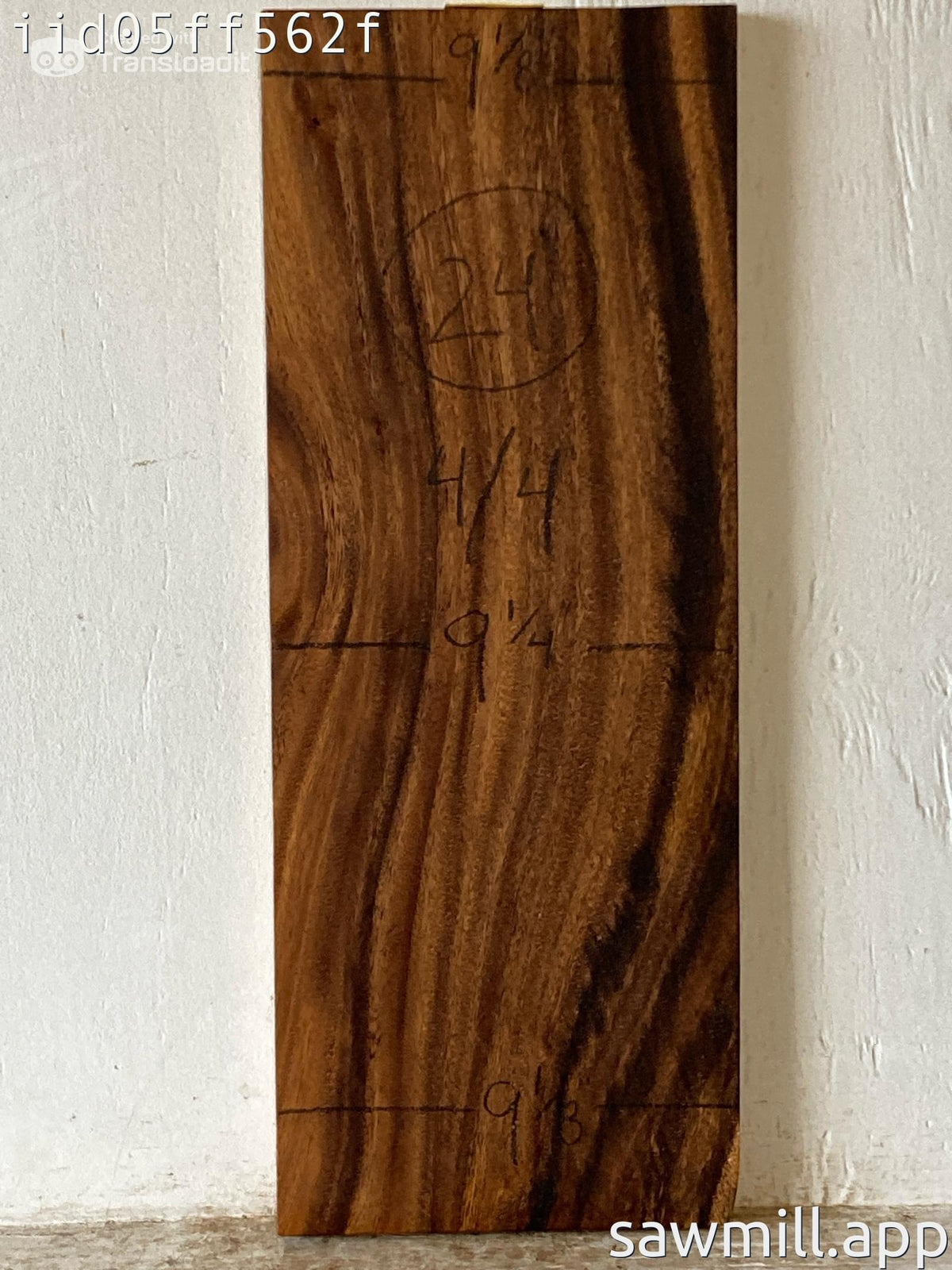 1" x 9" x 24" Monkeypod
