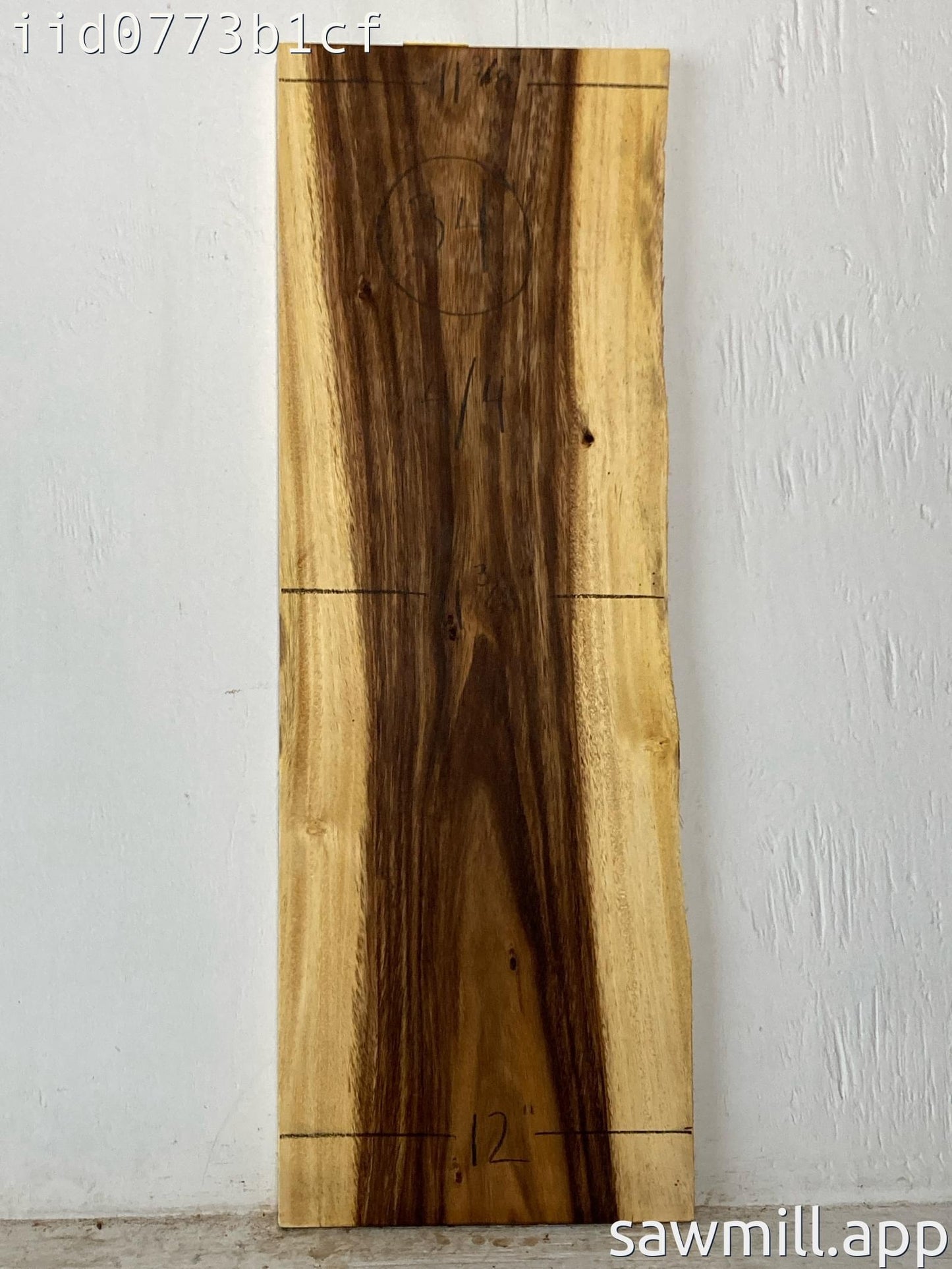 1" x 12" x 34" Monkeypod