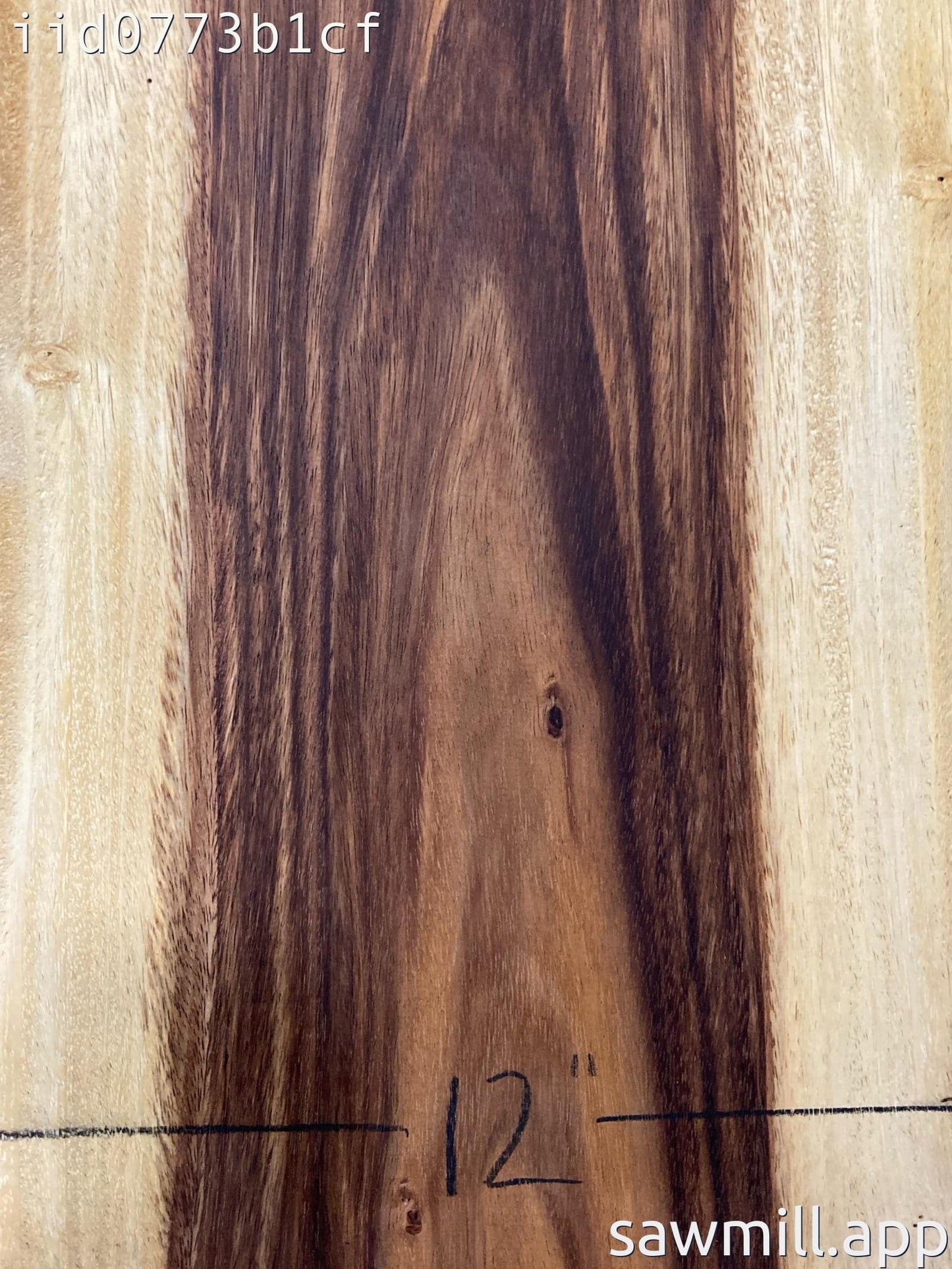 1" x 12" x 34" Monkeypod