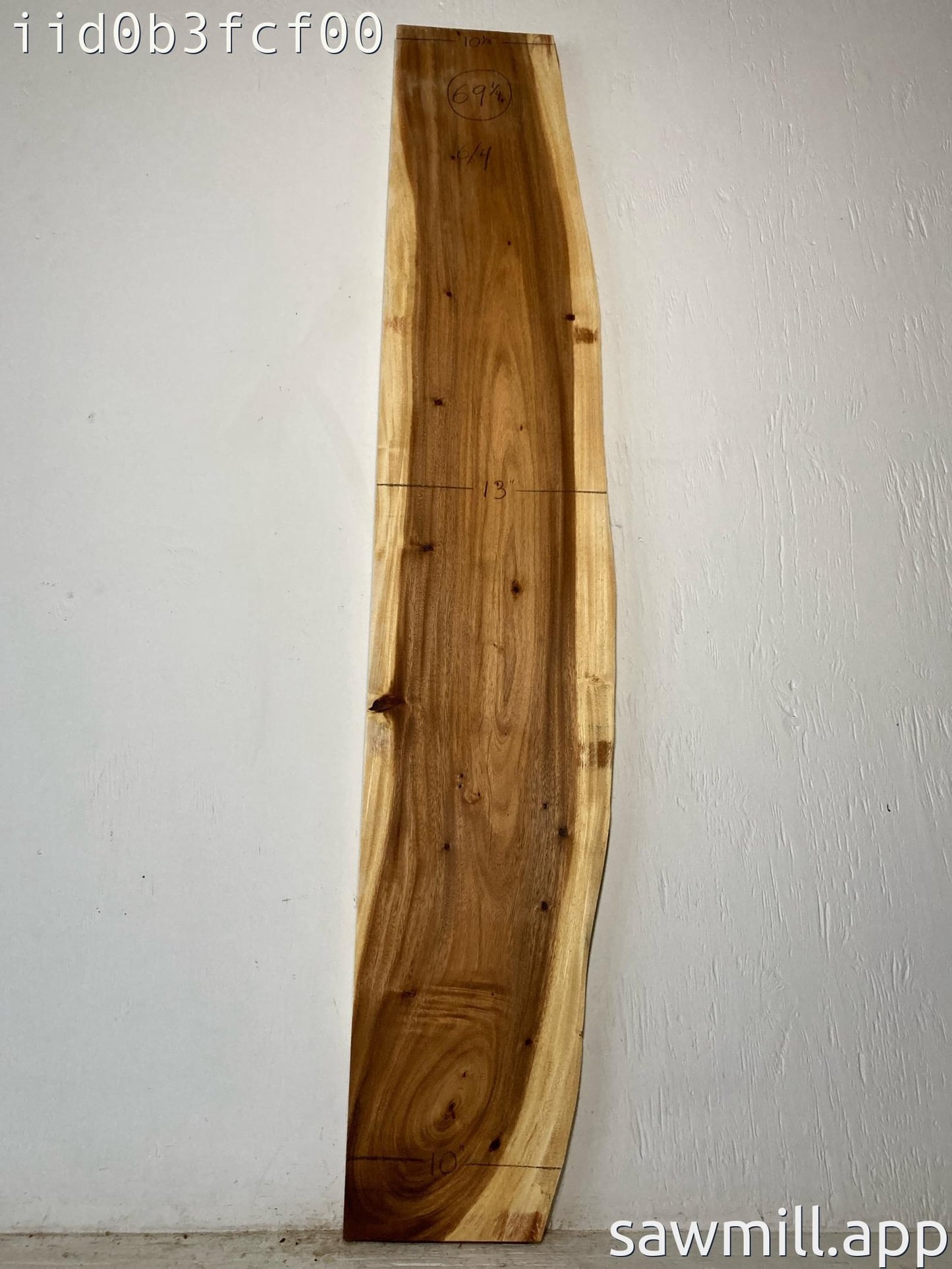 1.5" x 13" x 69" Monkeypod