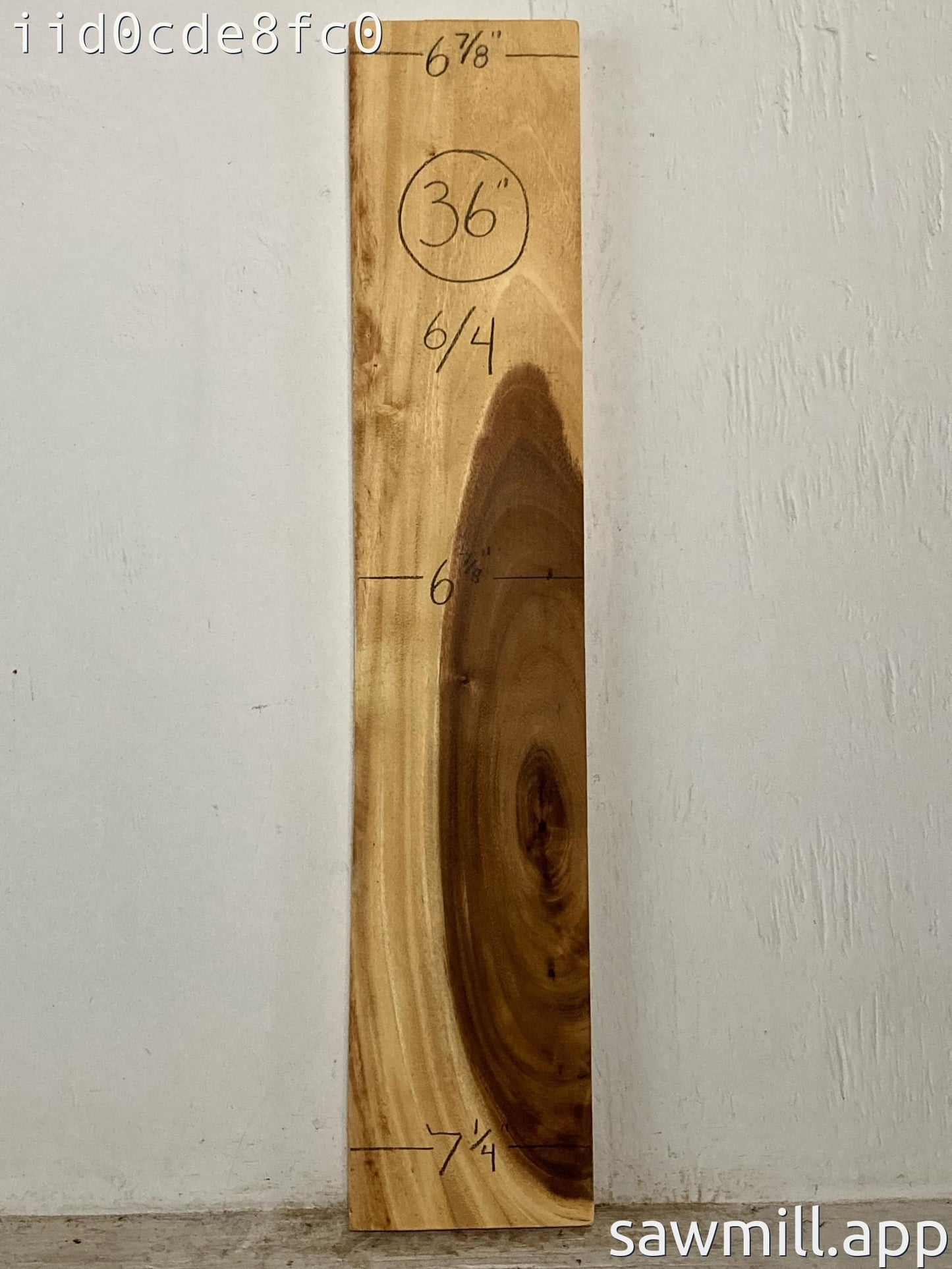 1.5" x 7" x 36" Monkeypod