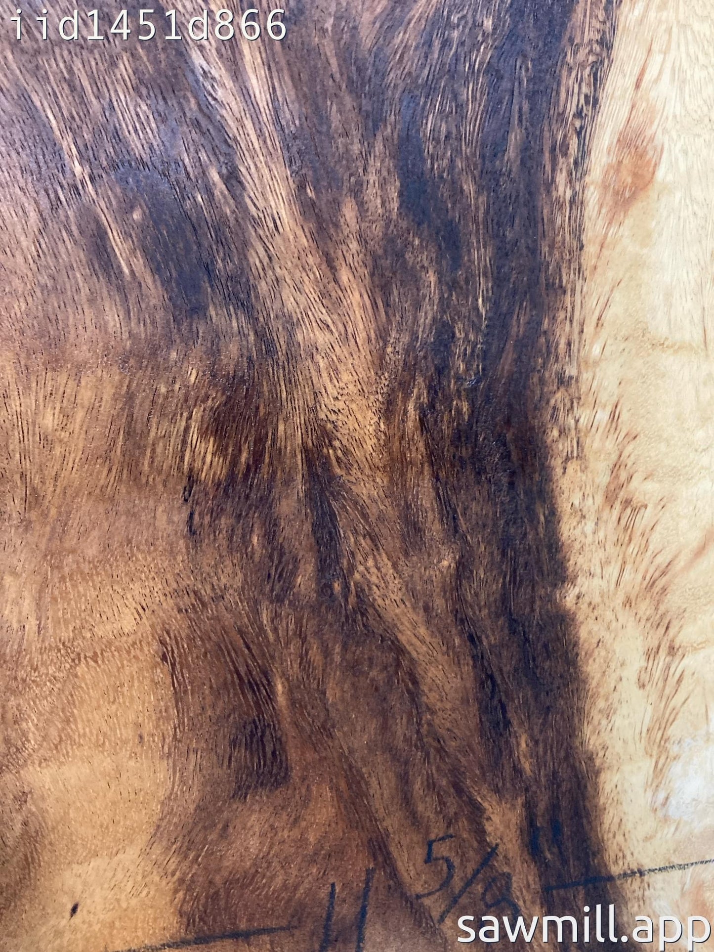 1.75" x 11" x 36" Monkeypod