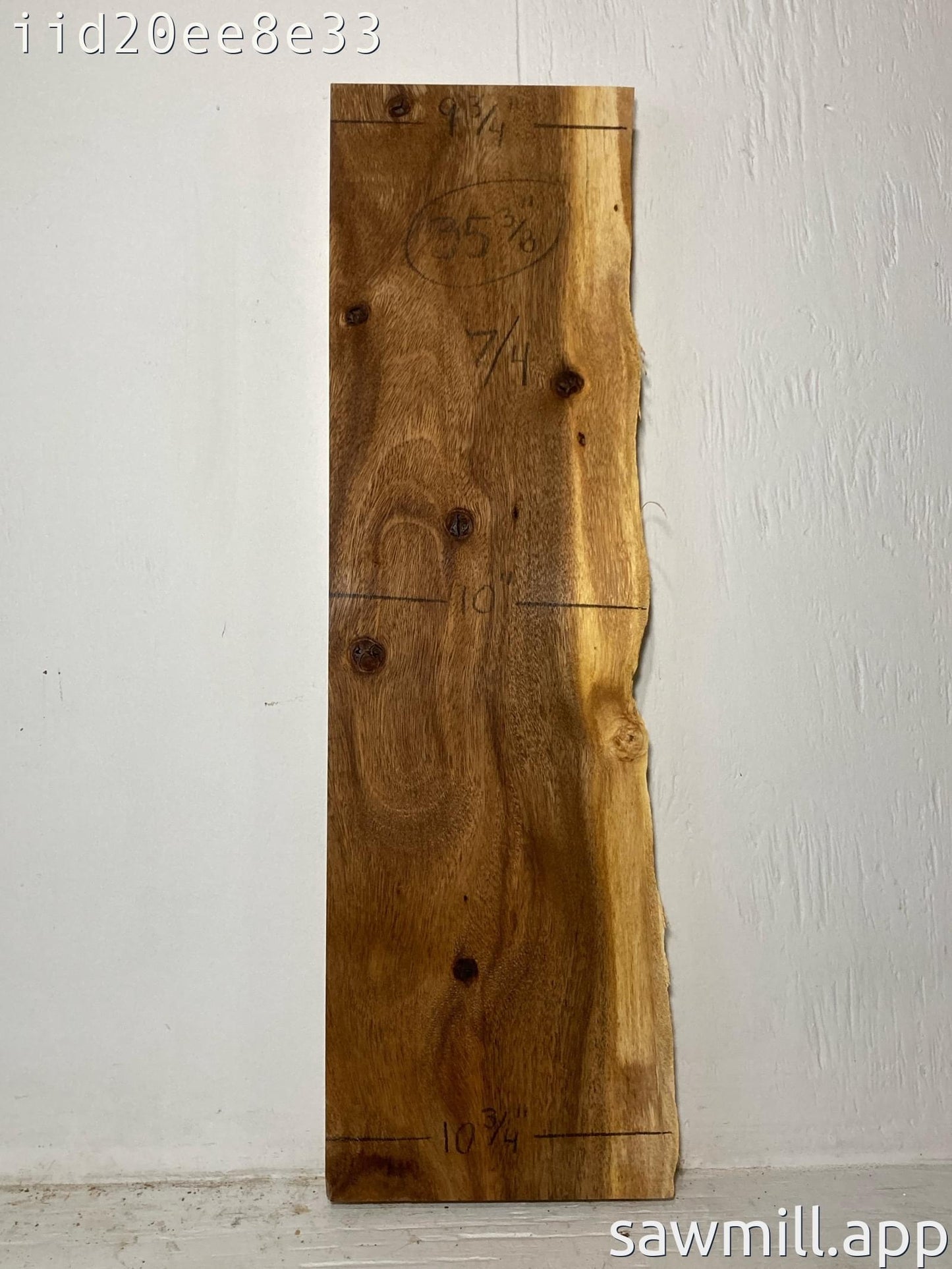 1.75" x 10" x 35" Monkeypod