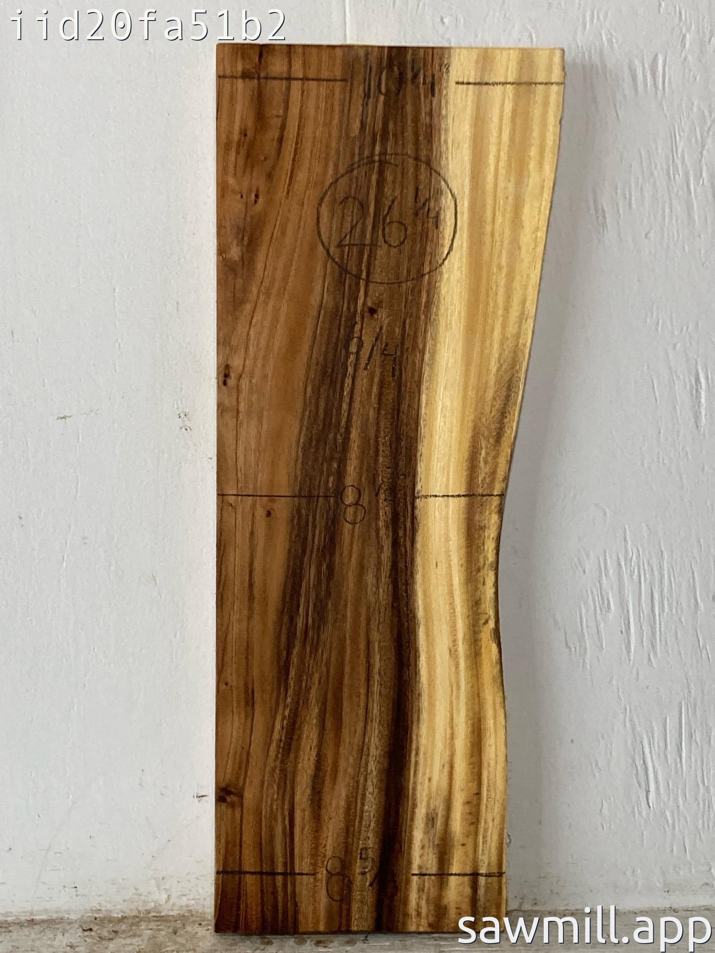 1.5" x 10" x 26" Monkeypod