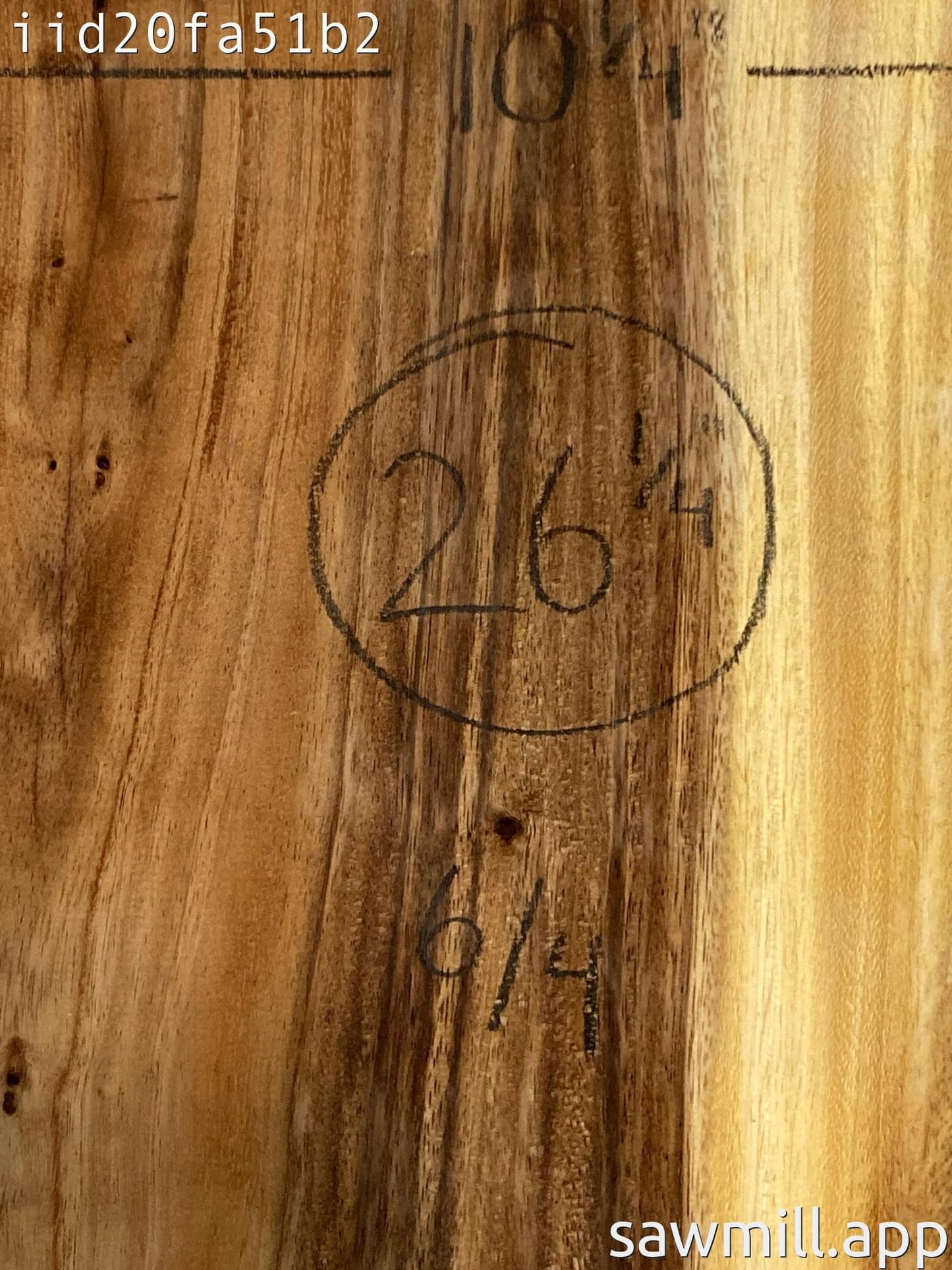1.5" x 10" x 26" Monkeypod