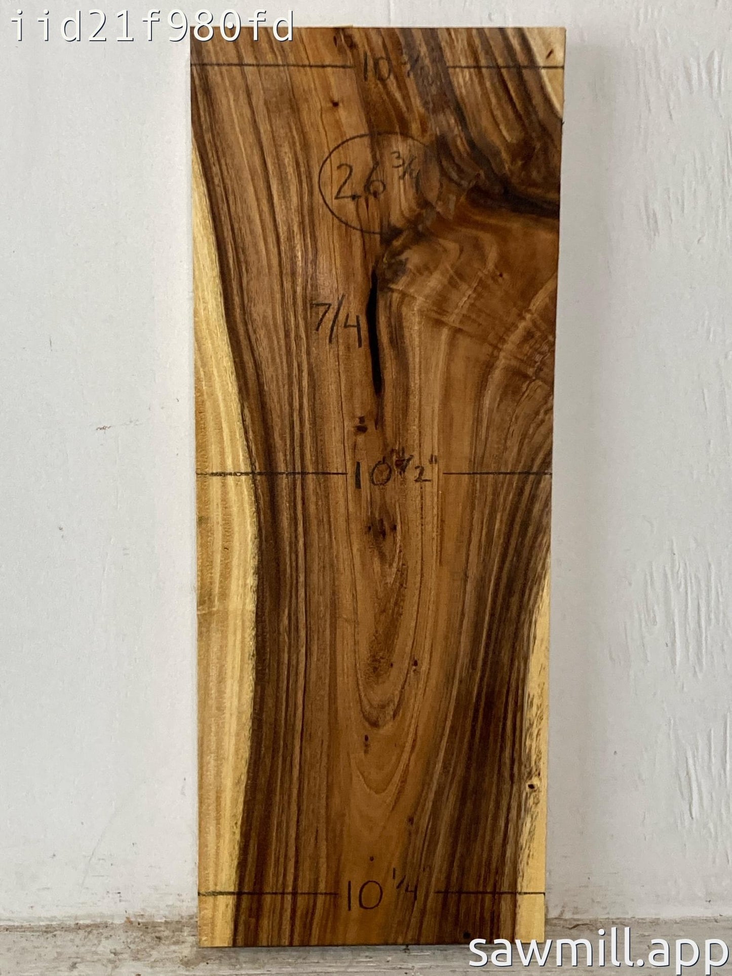 1.75" x 10" x 26" Monkeypod