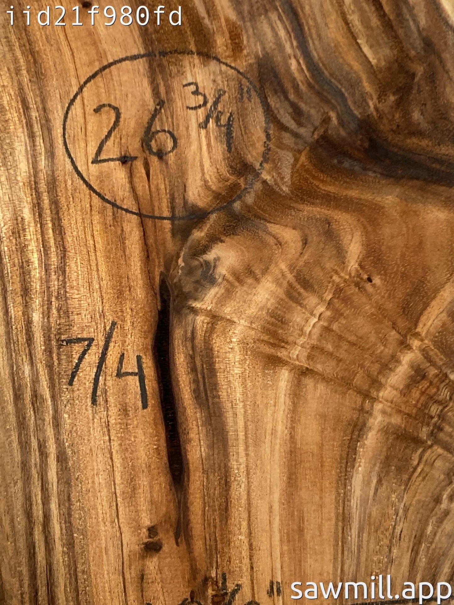 1.75" x 10" x 26" Monkeypod
