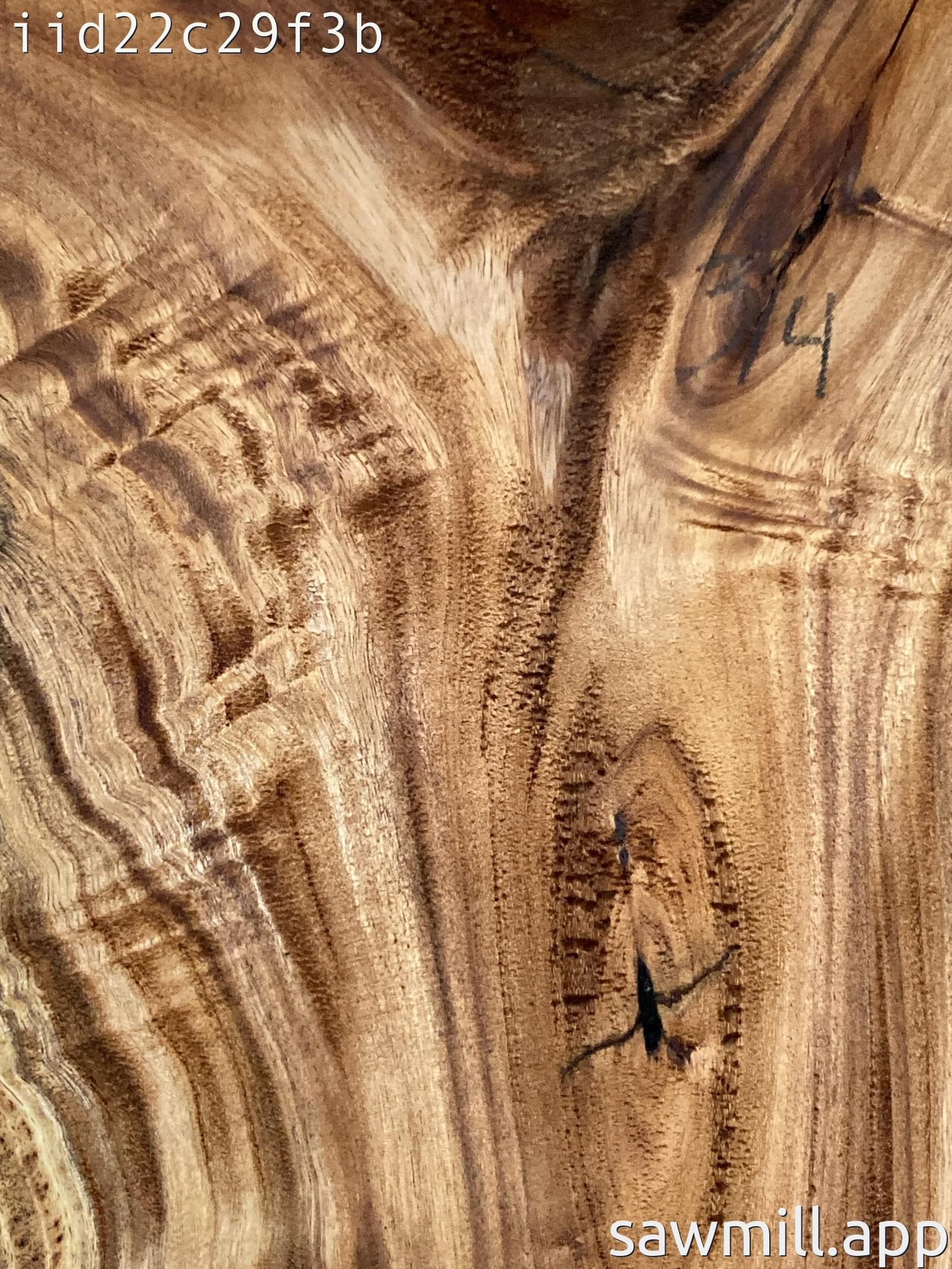 0.75" x 13" x 52" Monkeypod