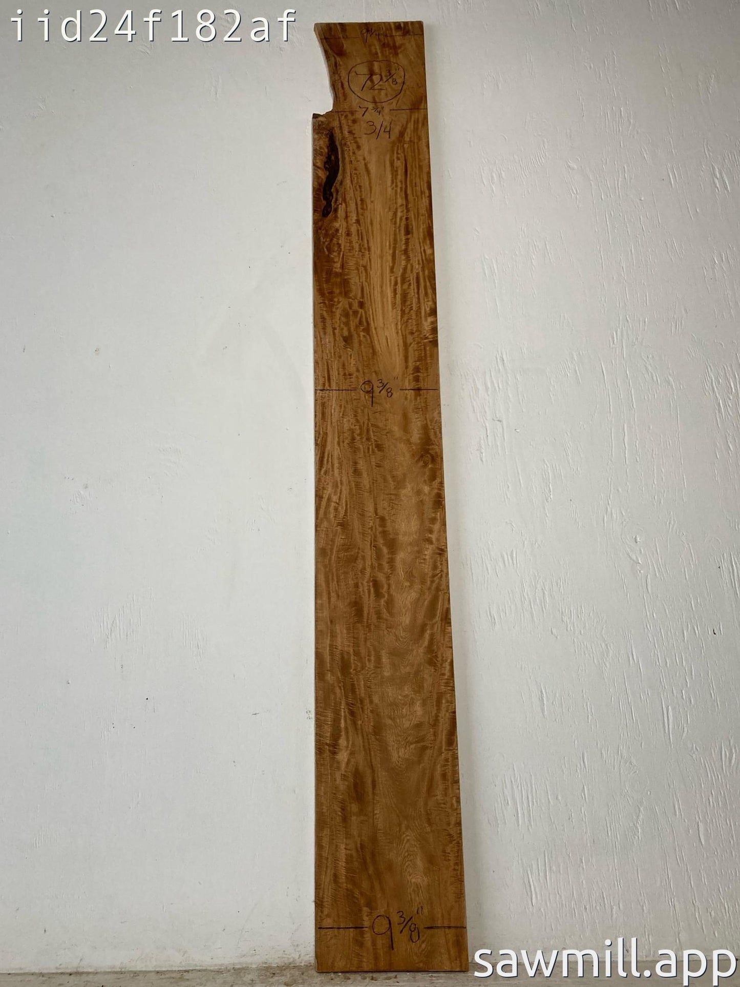 0.75" x 9" x 72" Fiddle Wood