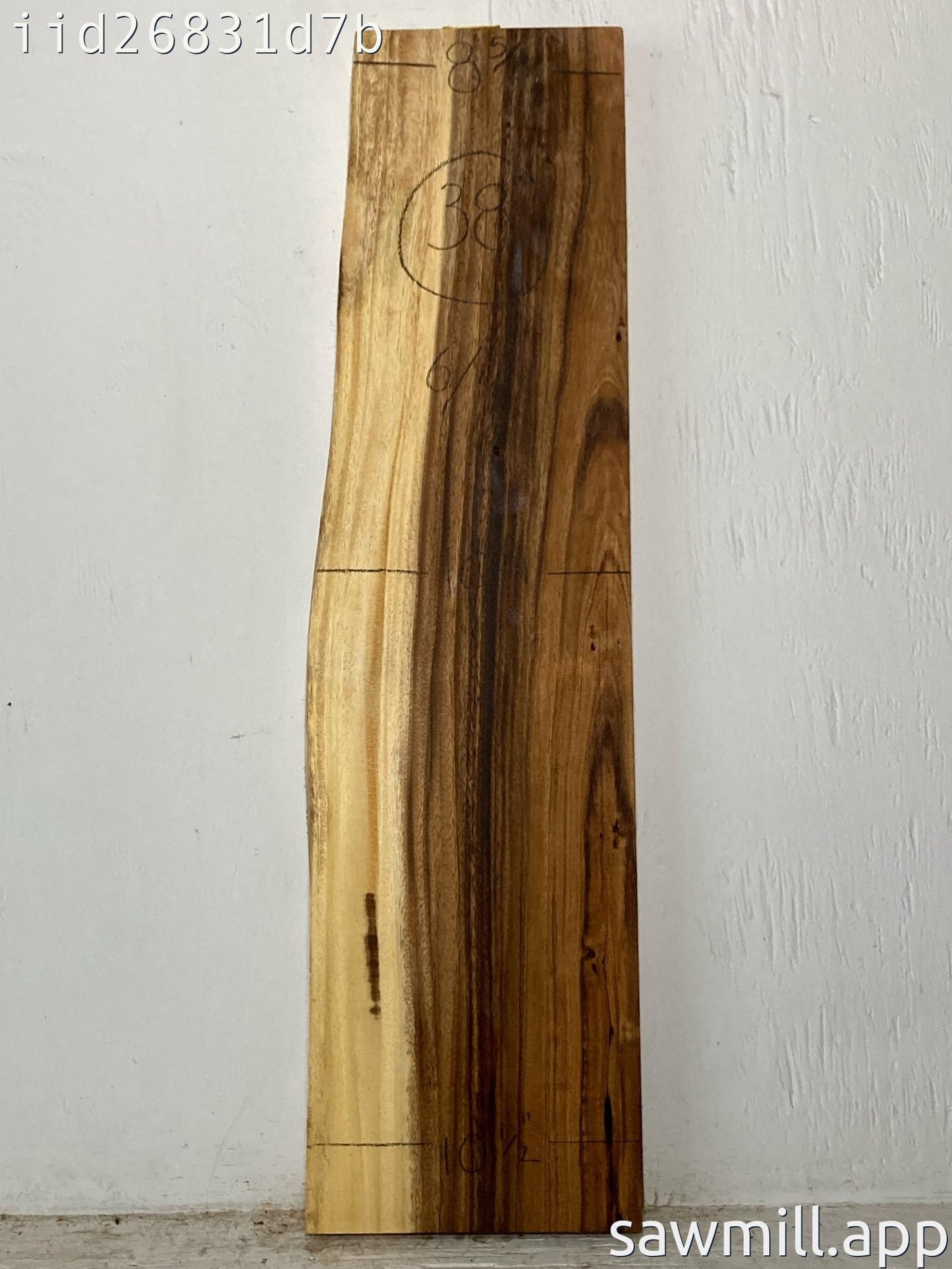 1.5" x 10" x 38" Monkeypod