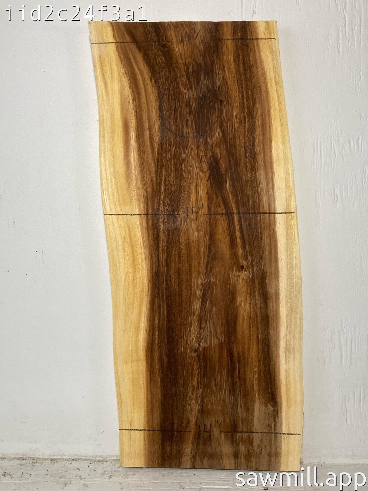 1.25" x 15" x 34" Monkeypod