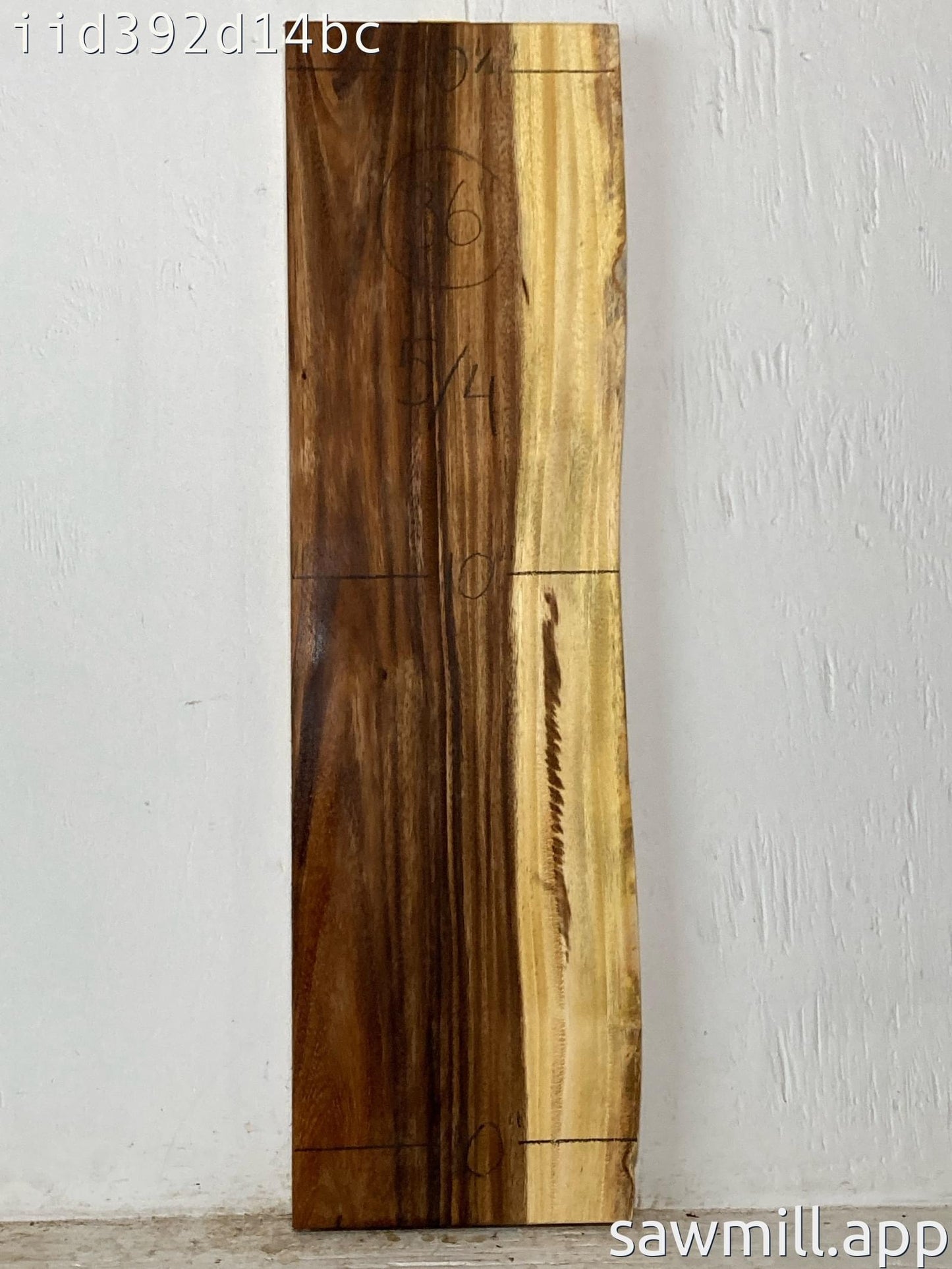 1.25" x 10" x 36" Monkeypod