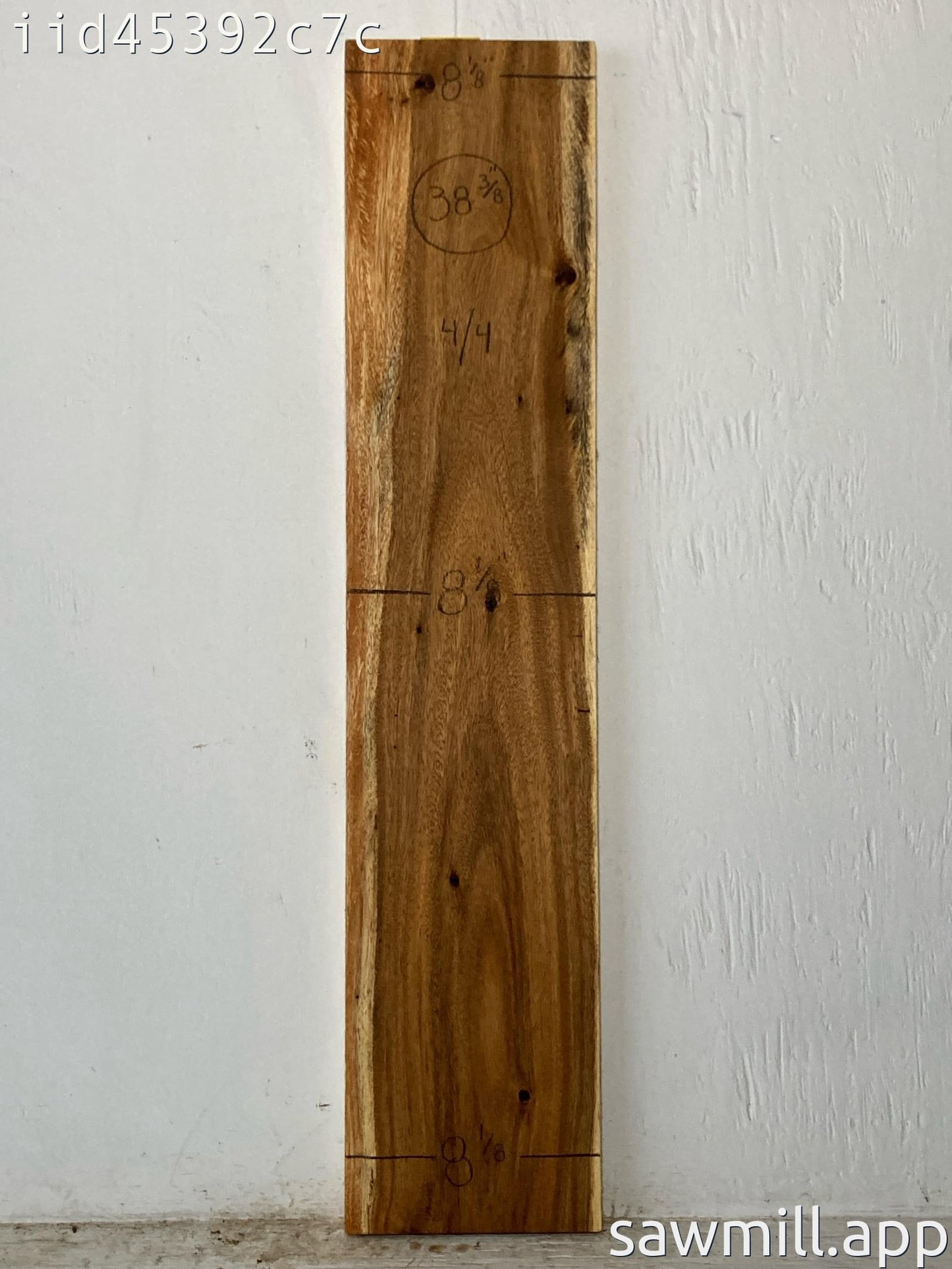 1" x 8" x 38" Monkeypod