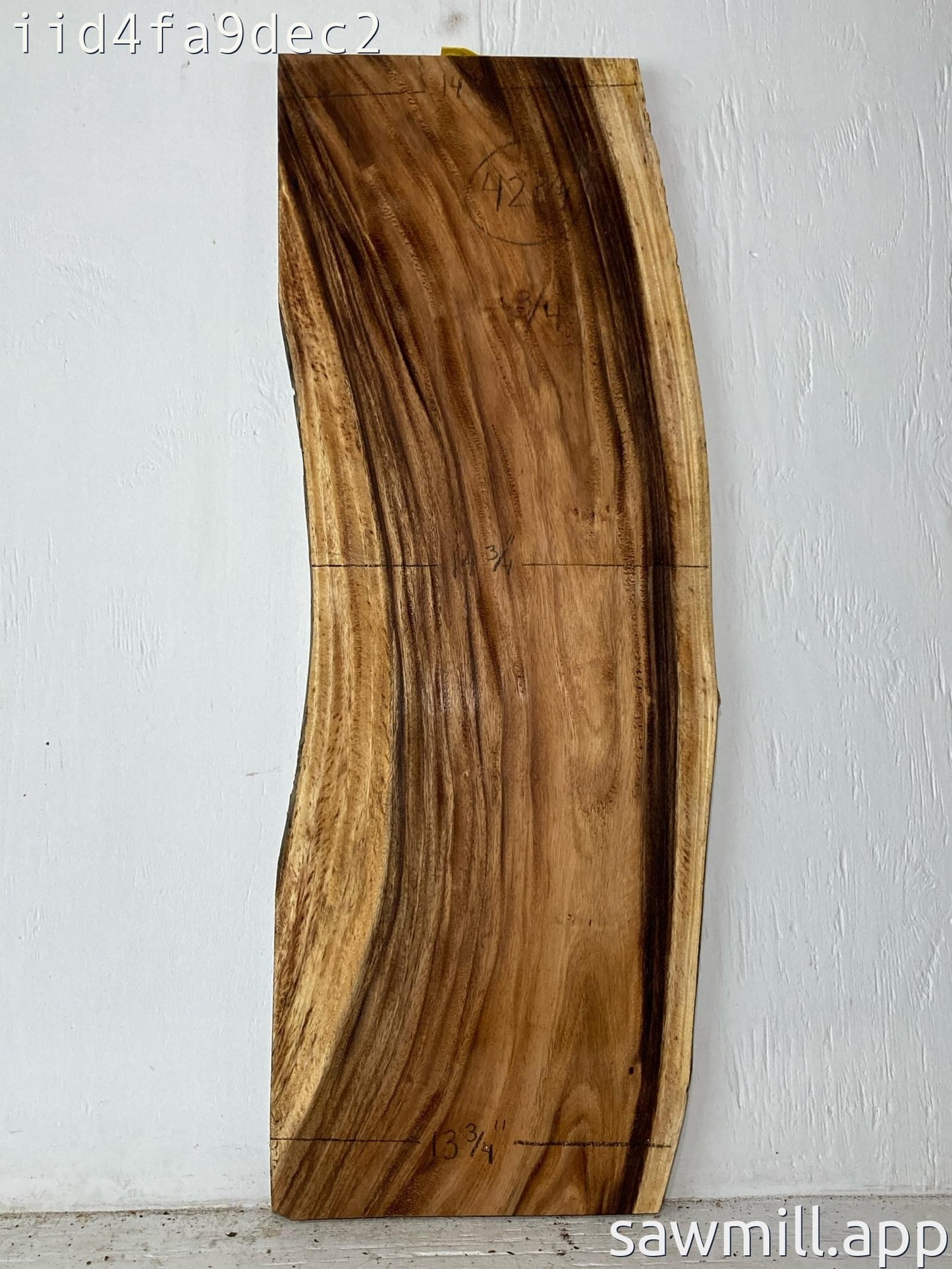 0.75" x 14" x 42" Monkeypod