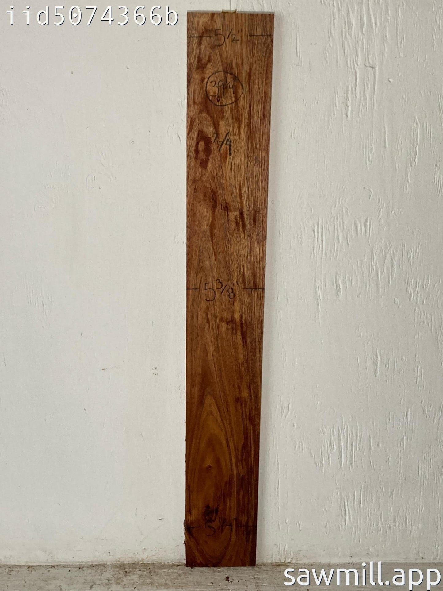 0.5" x 5" x 39" Koa