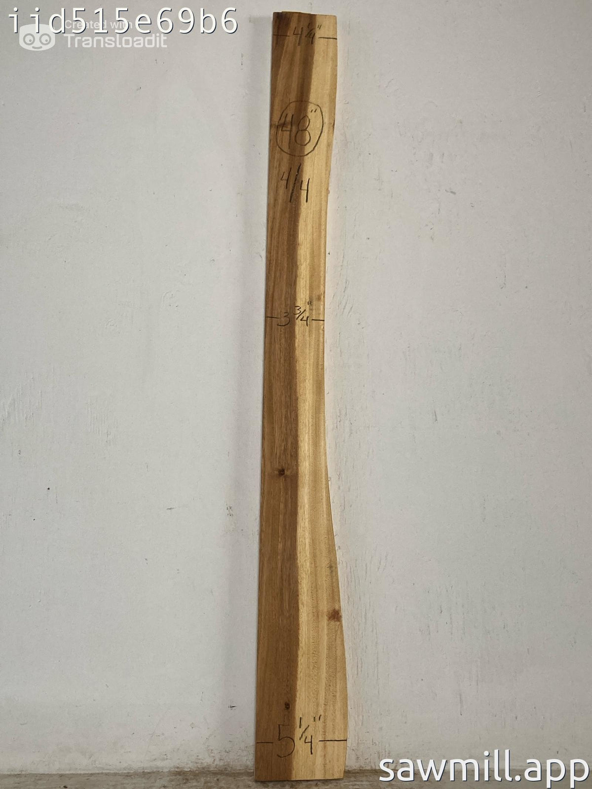 1" x 5" x 48" Monkeypod