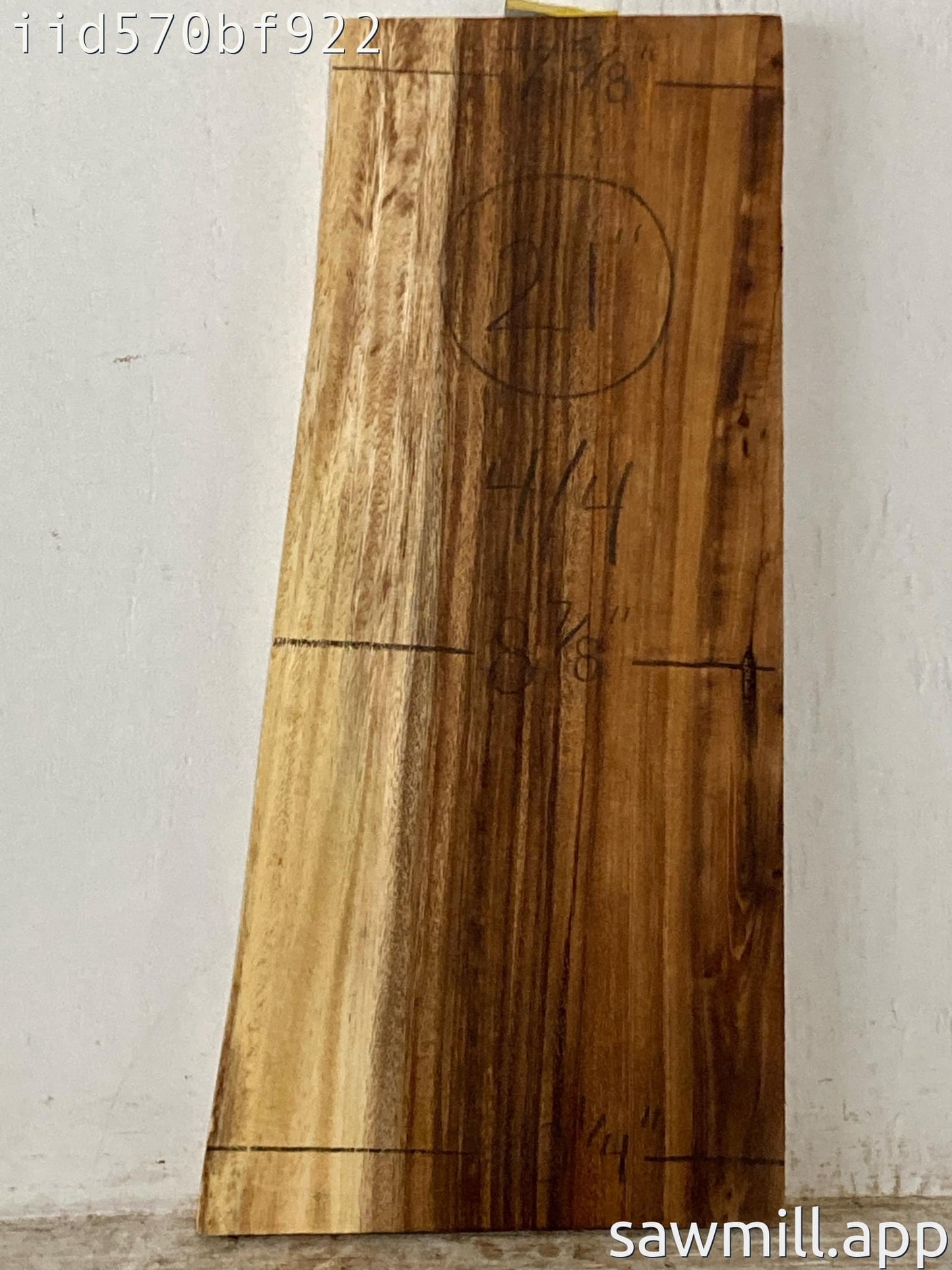 1" x 10" x 21" Monkeypod